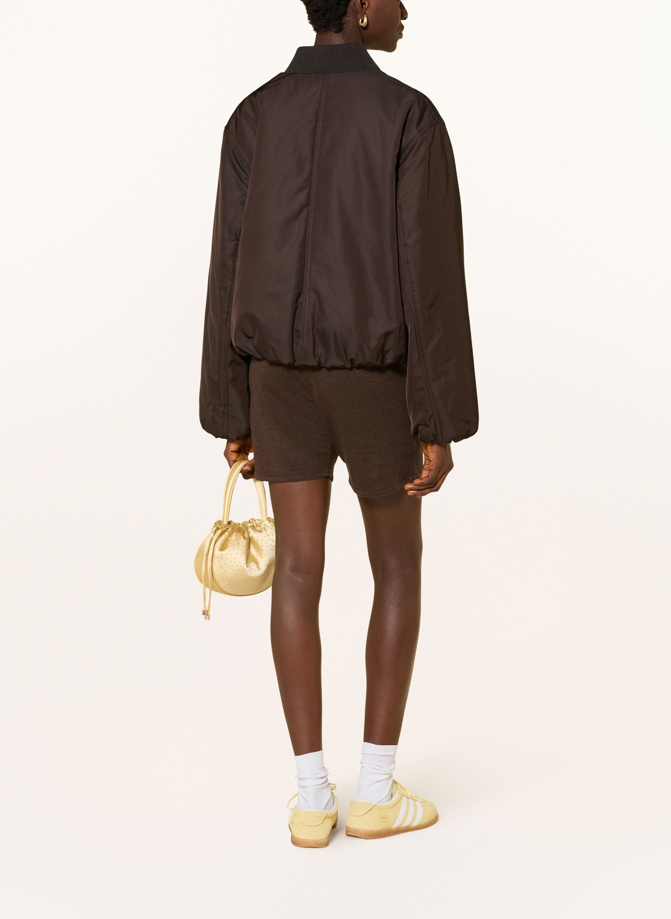 darling harbour Gebreide korte broek van linnen: DARK BROWN