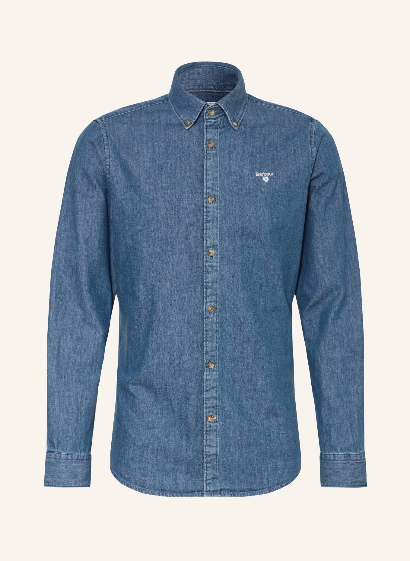 Barbour Jeanshemd CREST Tailored Fit: DUNKELBLAU