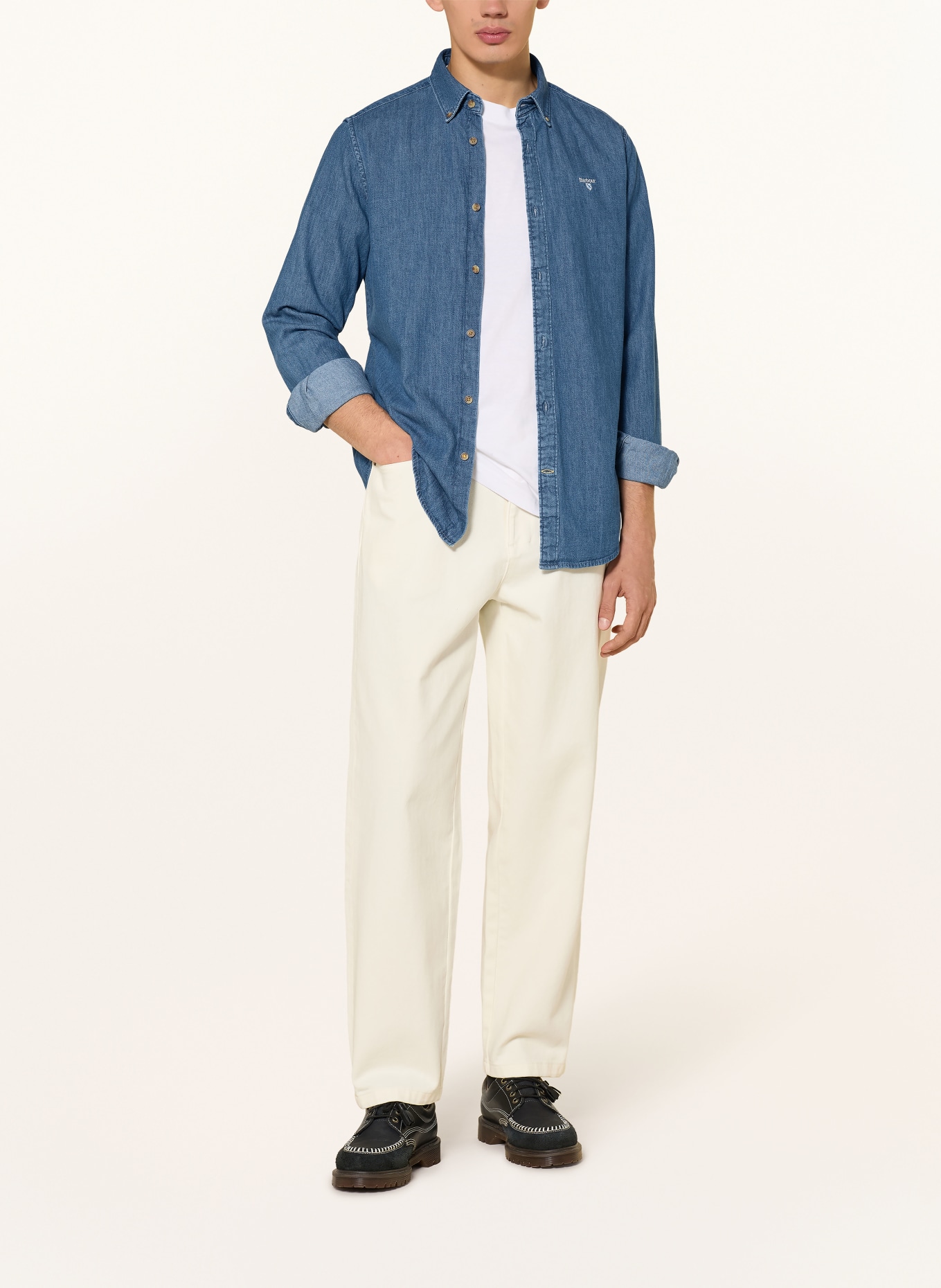 Barbour Jeanshemd CREST Tailored Fit: DUNKELBLAU