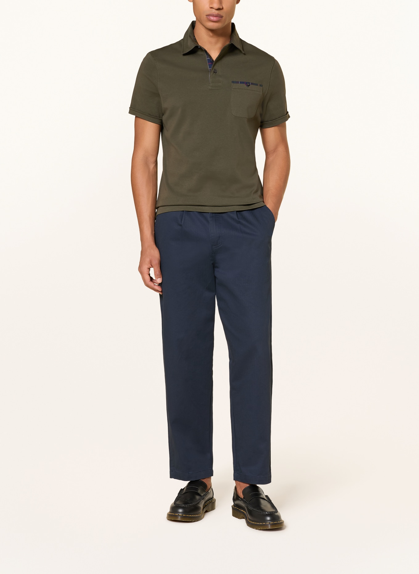 Barbour Polo en jersey PREM: GROEN