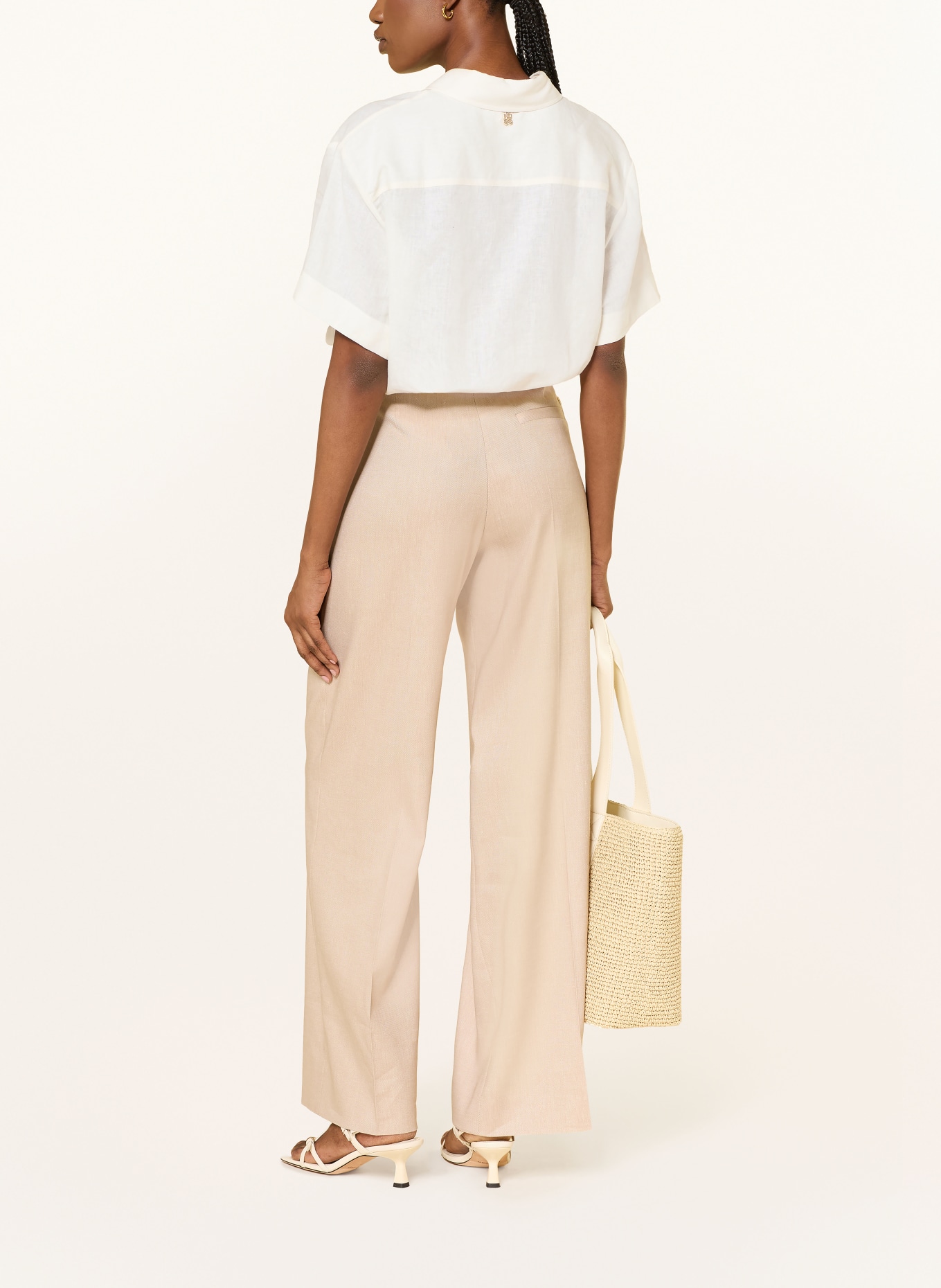 HUGO Overhemdblouse ENCANTADA van linnen: ECRU