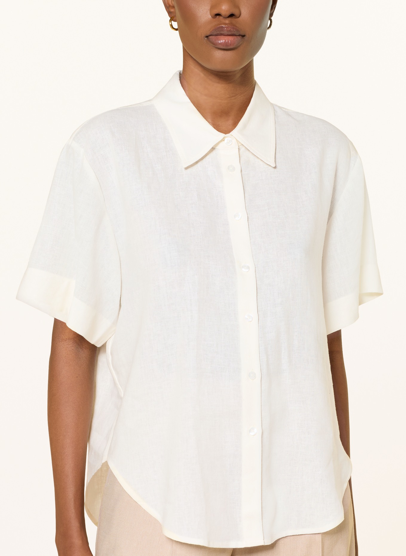 HUGO Overhemdblouse ENCANTADA van linnen: ECRU