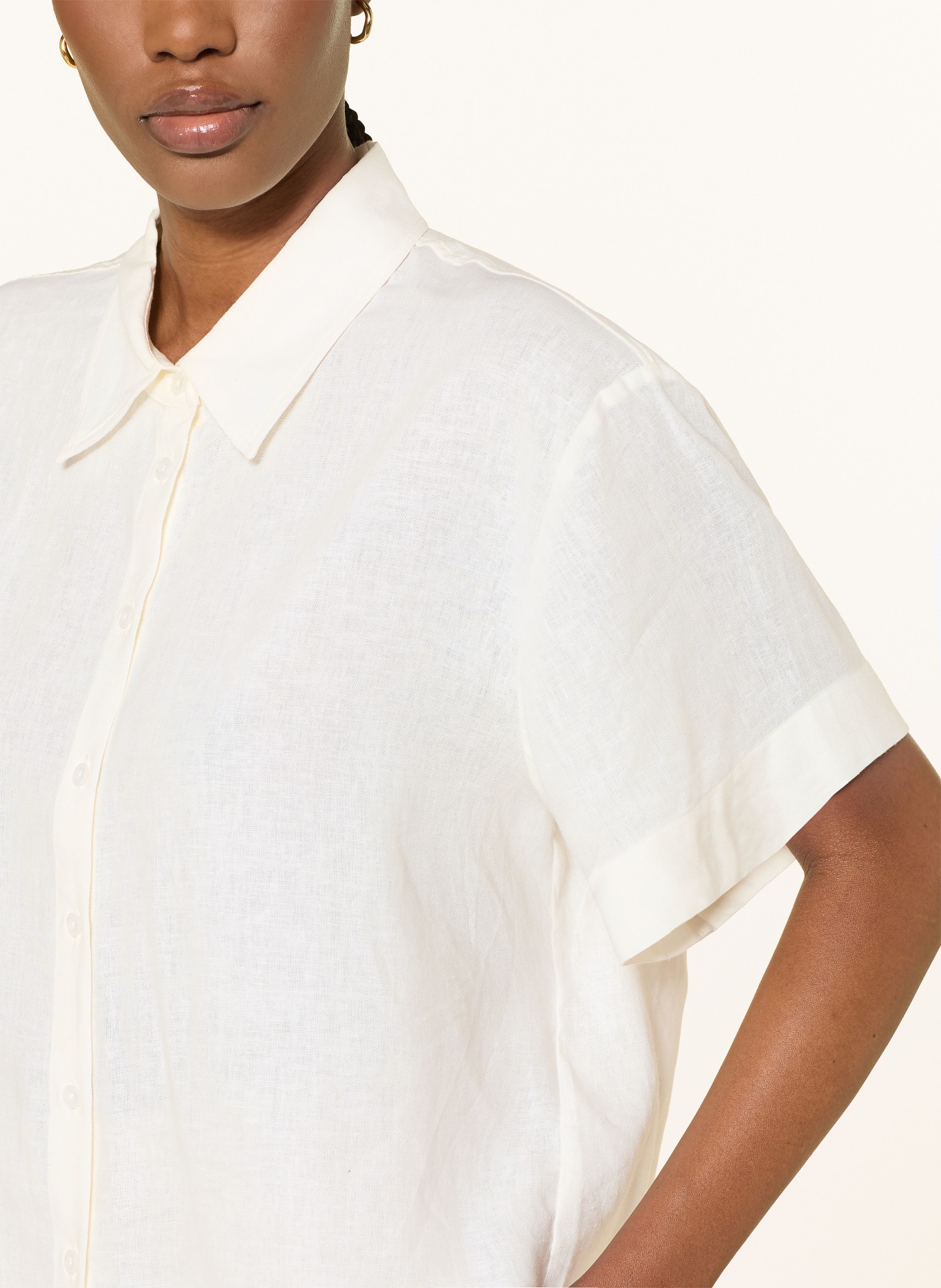 HUGO Overhemdblouse ENCANTADA van linnen: ECRU