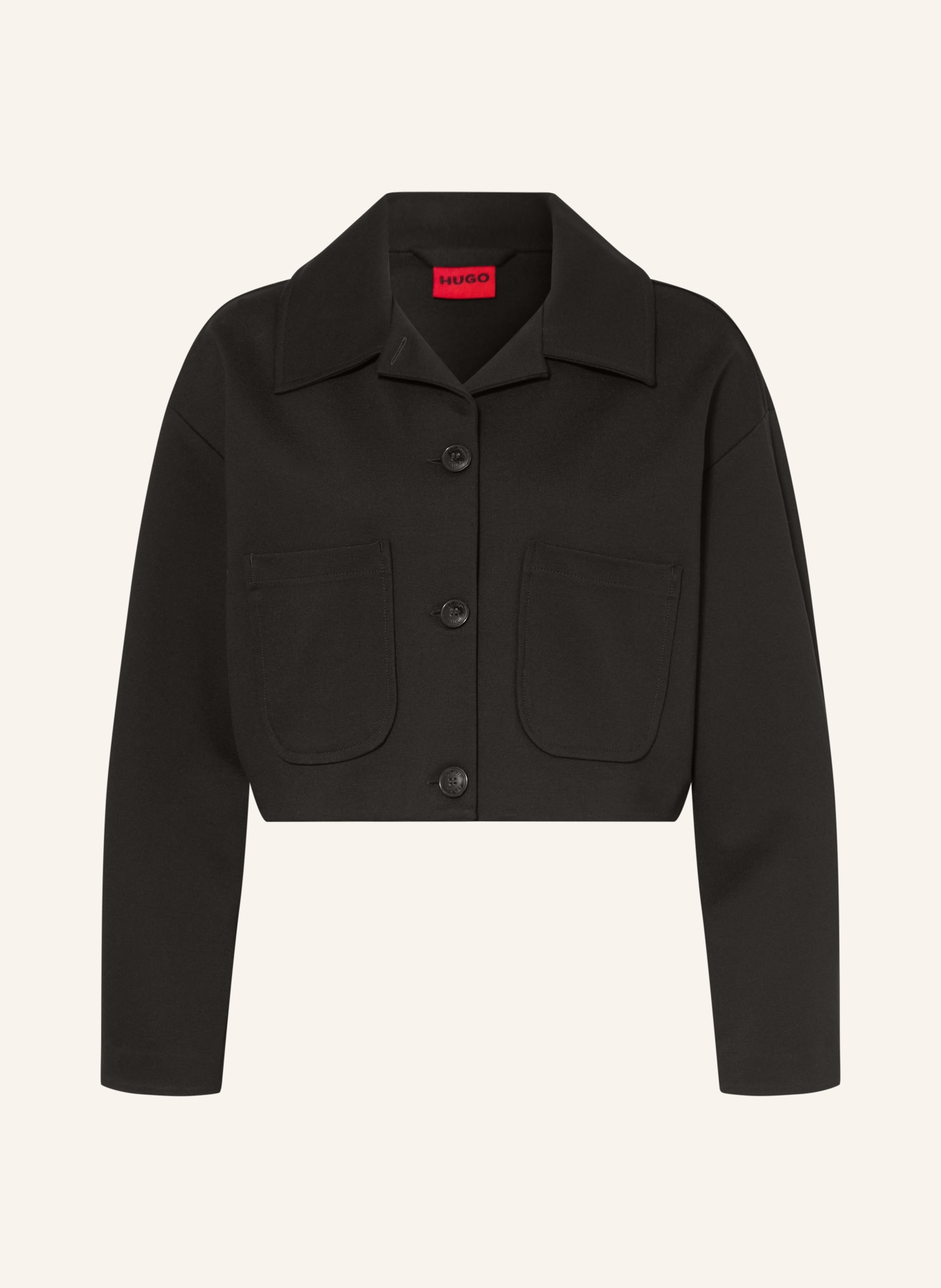 HUGO Jerseyjacke DOELLEN: SCHWARZ