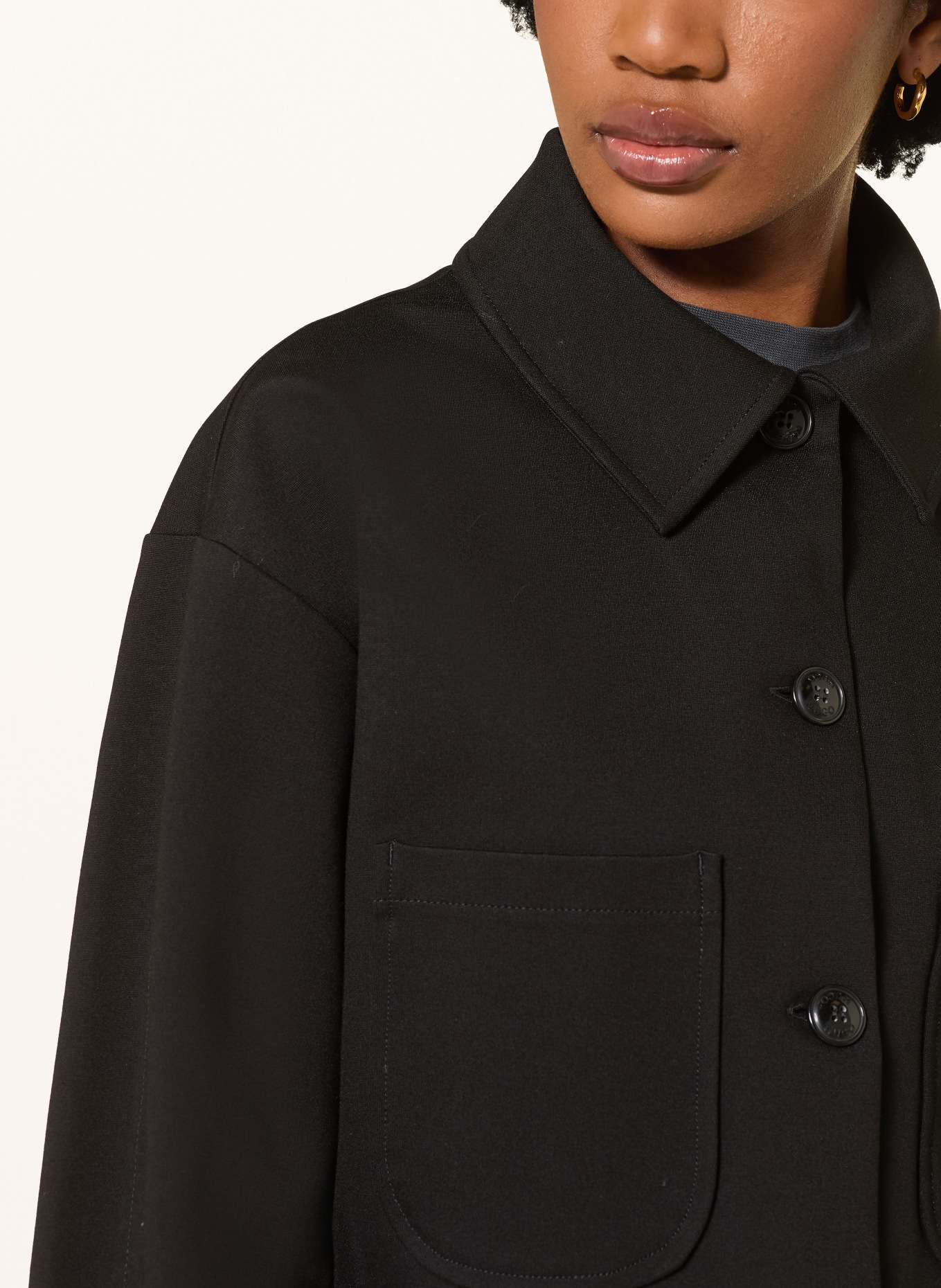 HUGO Jerseyjacke DOELLEN: SCHWARZ