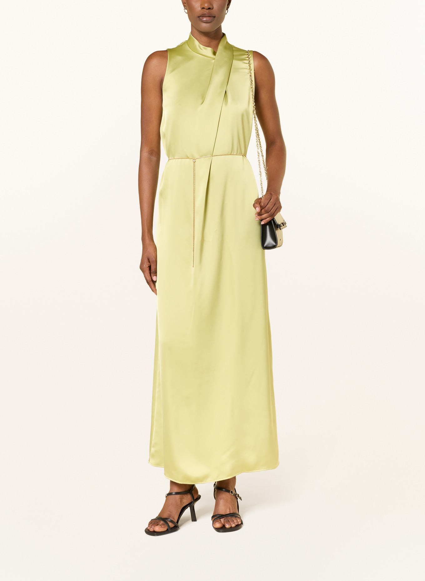 HUGO Satinkleid KEWINA: HELLGRÜN