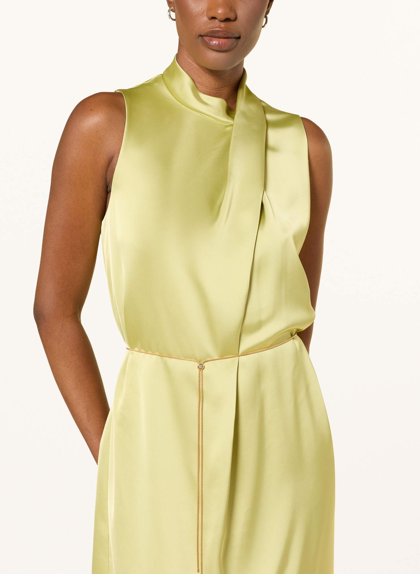 HUGO Satinkleid KEWINA: HELLGRÜN