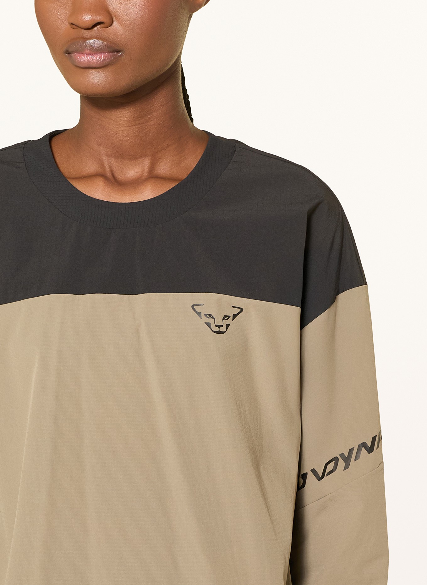 DYNAFIT Pullover TRAVERSE DST: BEIGE / SCHWARZ