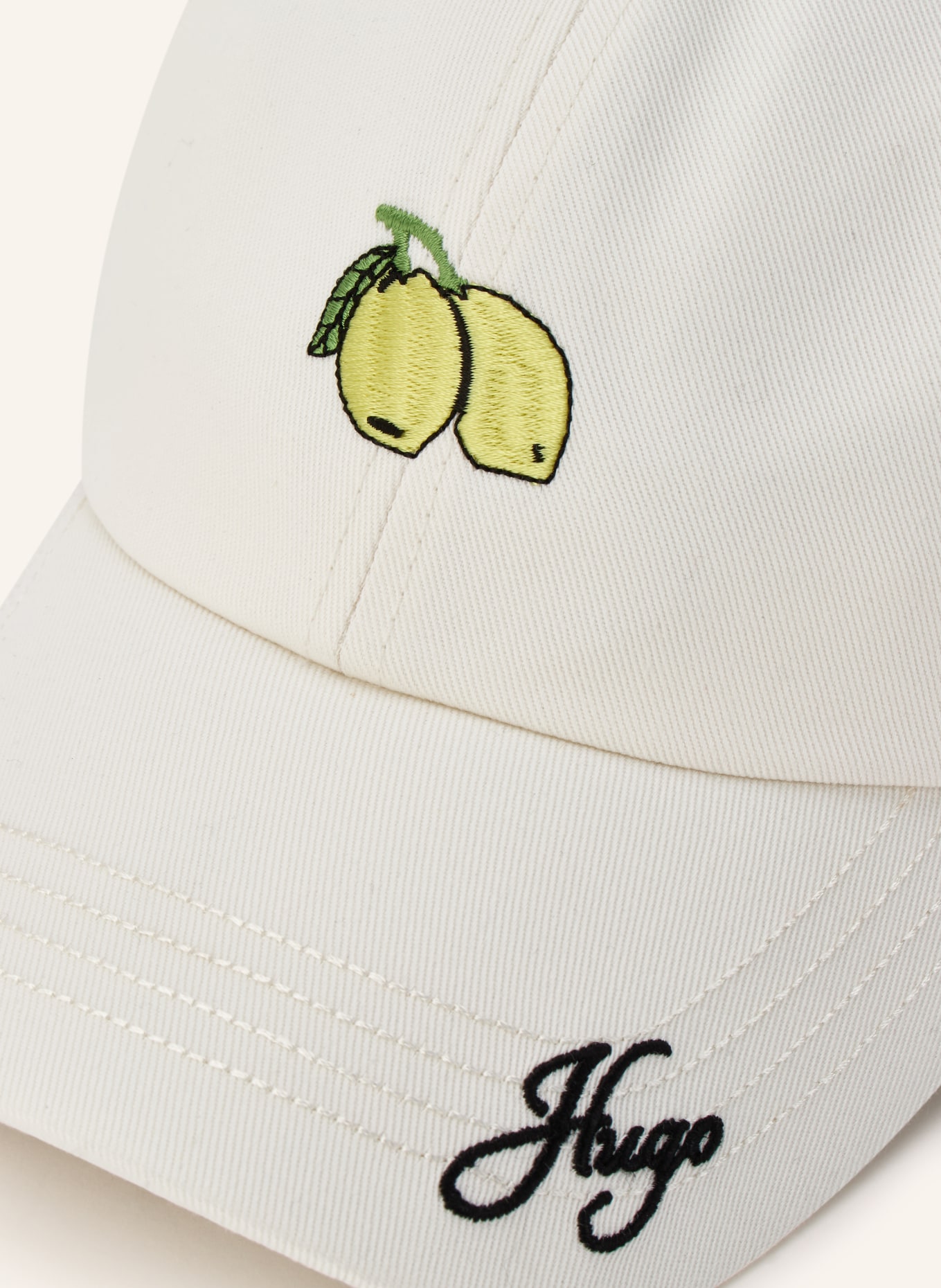 HUGO Cap ALLY: WEISS / GELB / SCHWARZ