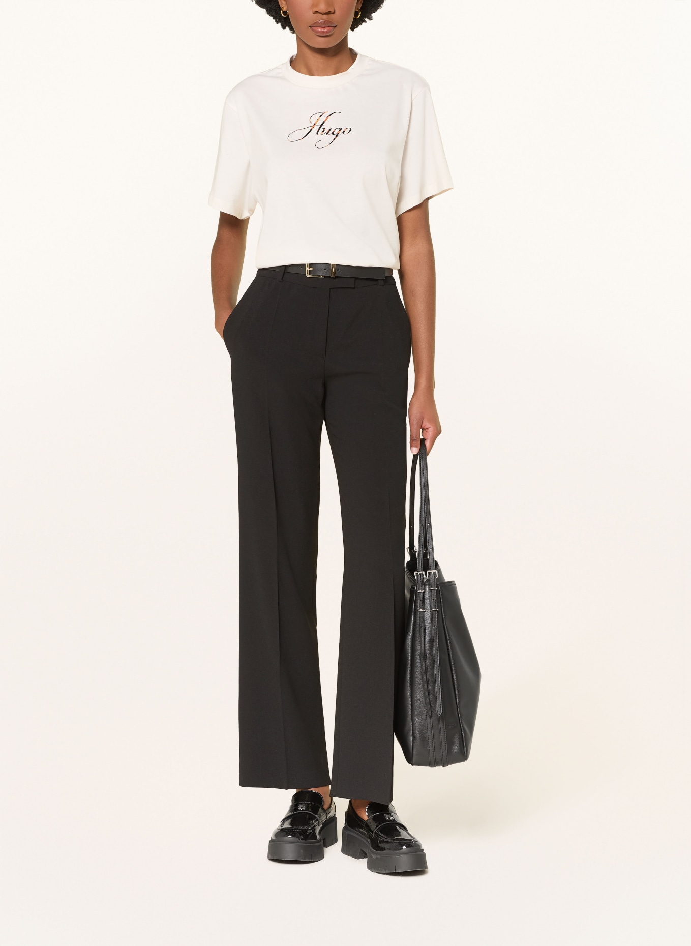 HUGO Marlenehose HILANDO: SCHWARZ