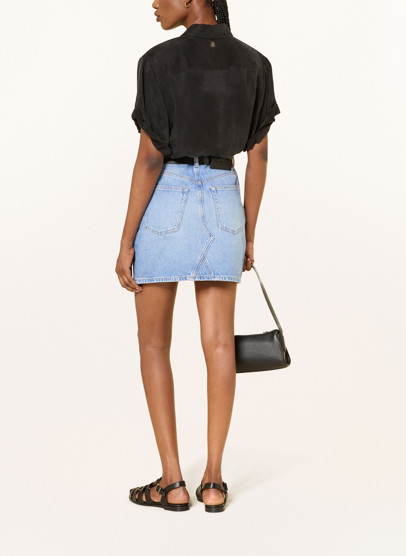 HUGO Overhemdblouse ENCHANTED: ZWART