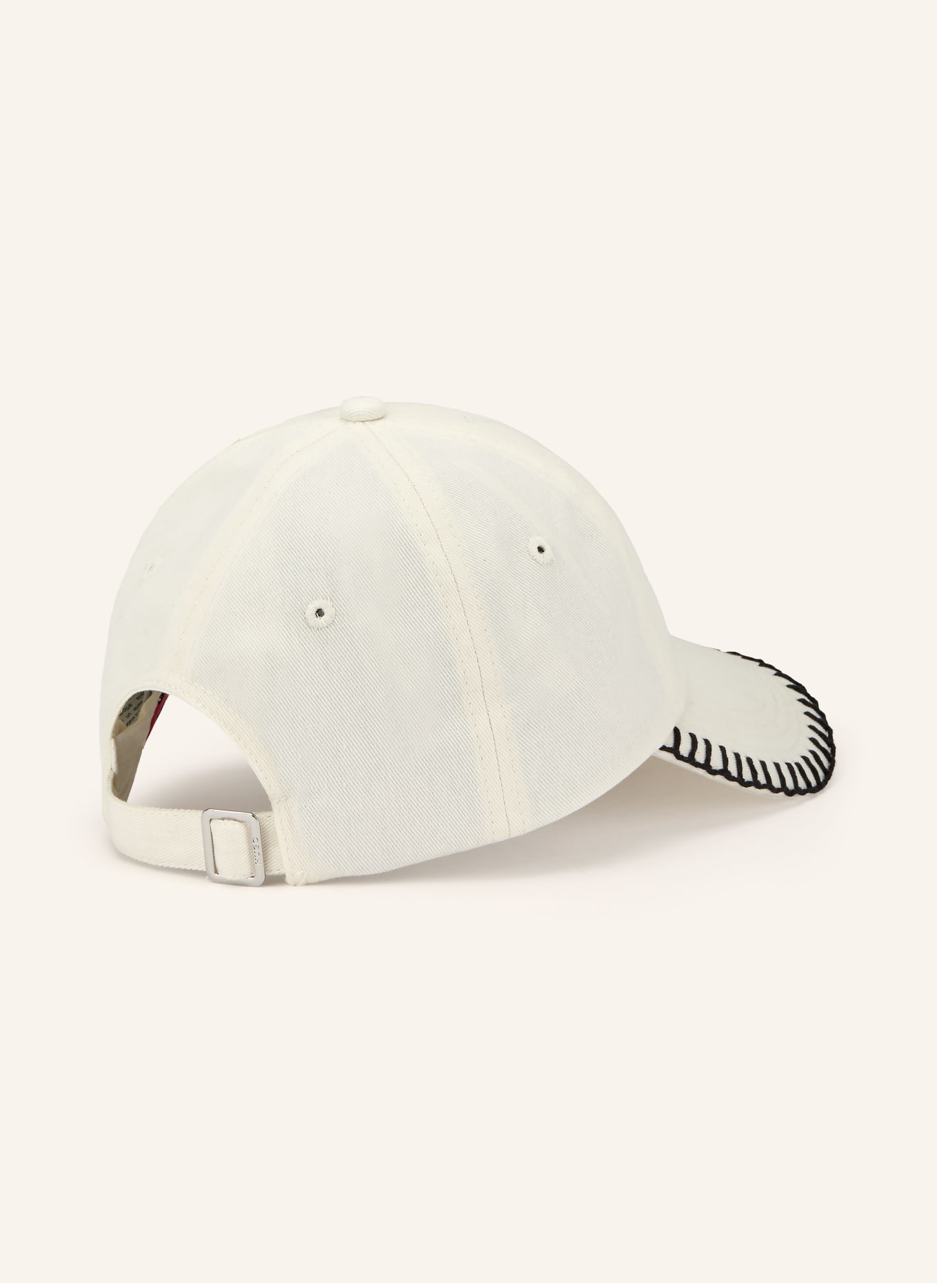 HUGO Cap ALLY: CREME / SCHWARZ