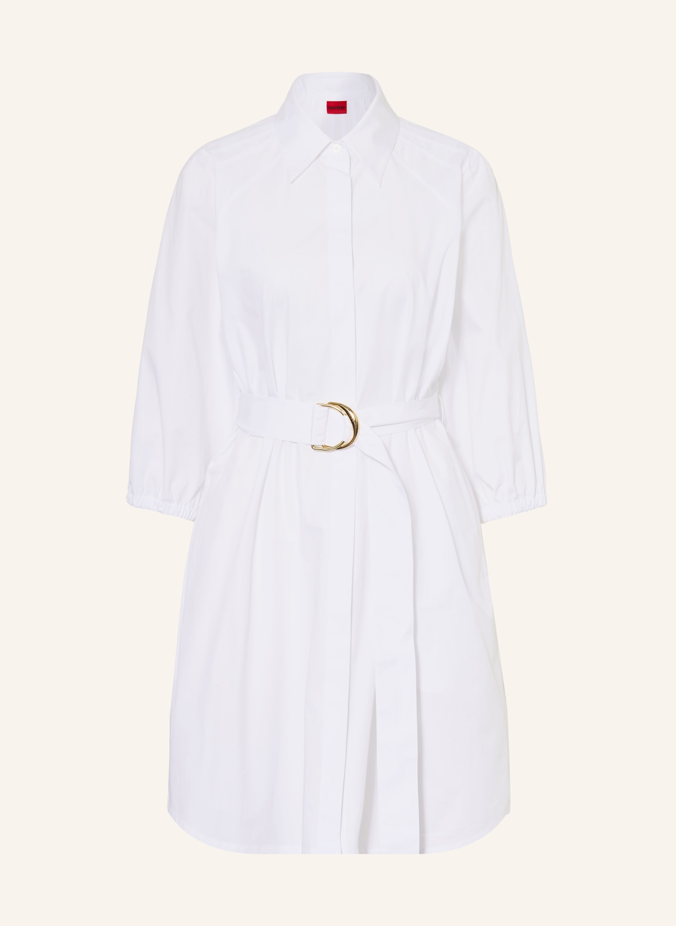HUGO Sukienka koszulowa KILONI z rękawami 3/4: BIAŁY