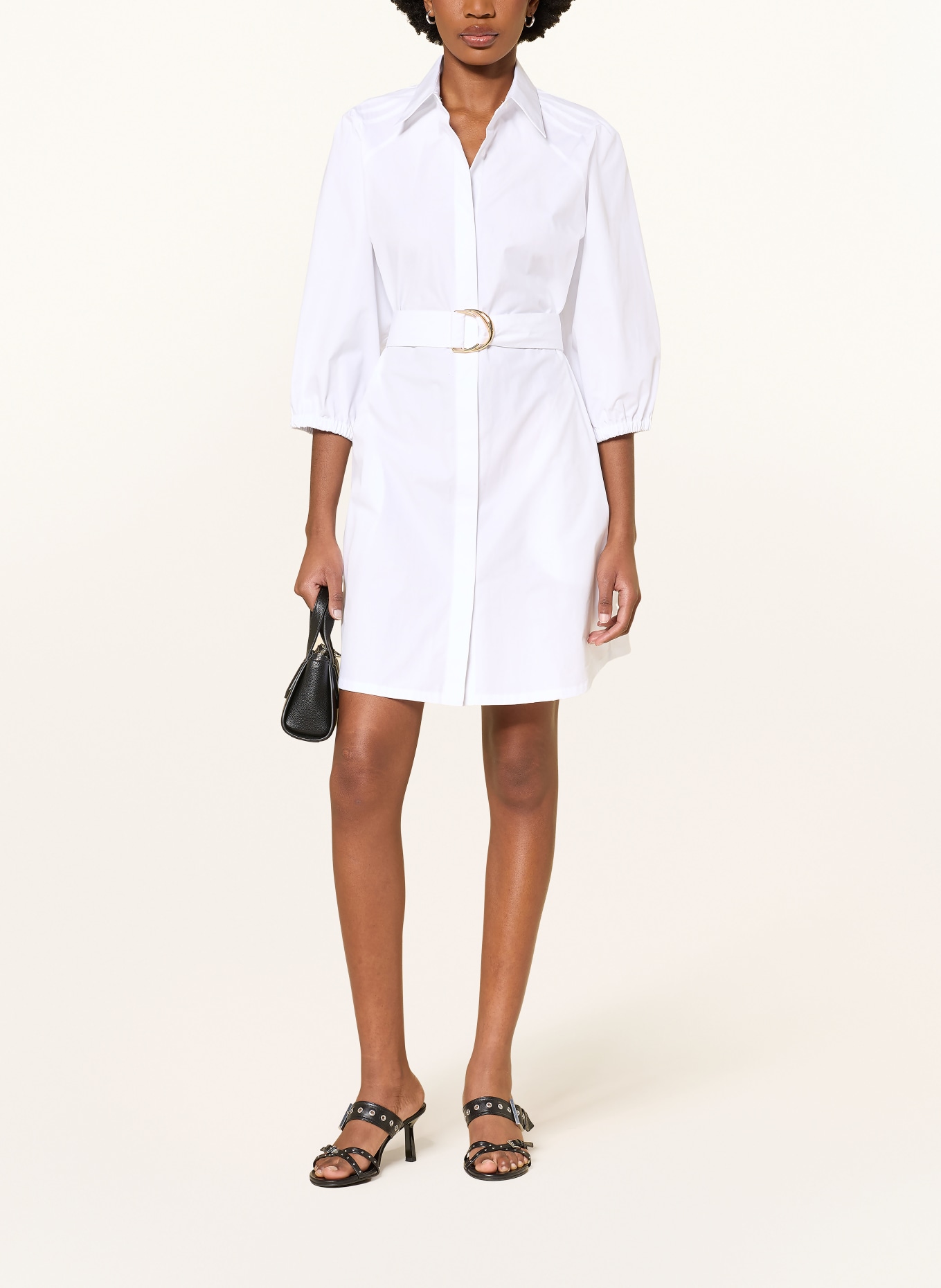 HUGO Sukienka koszulowa KILONI z rękawami 3/4: BIAŁY