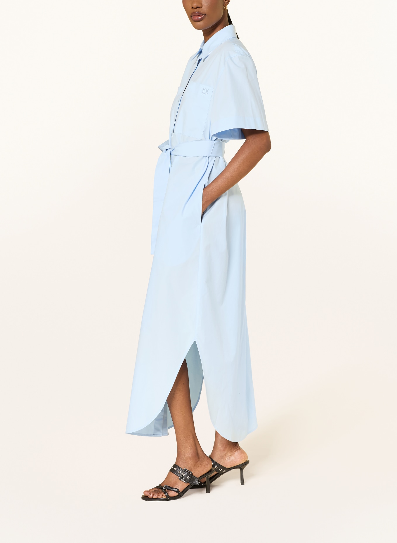 HUGO Overhemdjurk KINIME: LICHTBLAUW