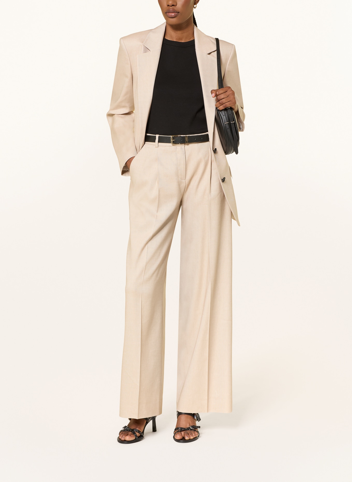 HUGO Marlenehose HALATI: HELLBRAUN