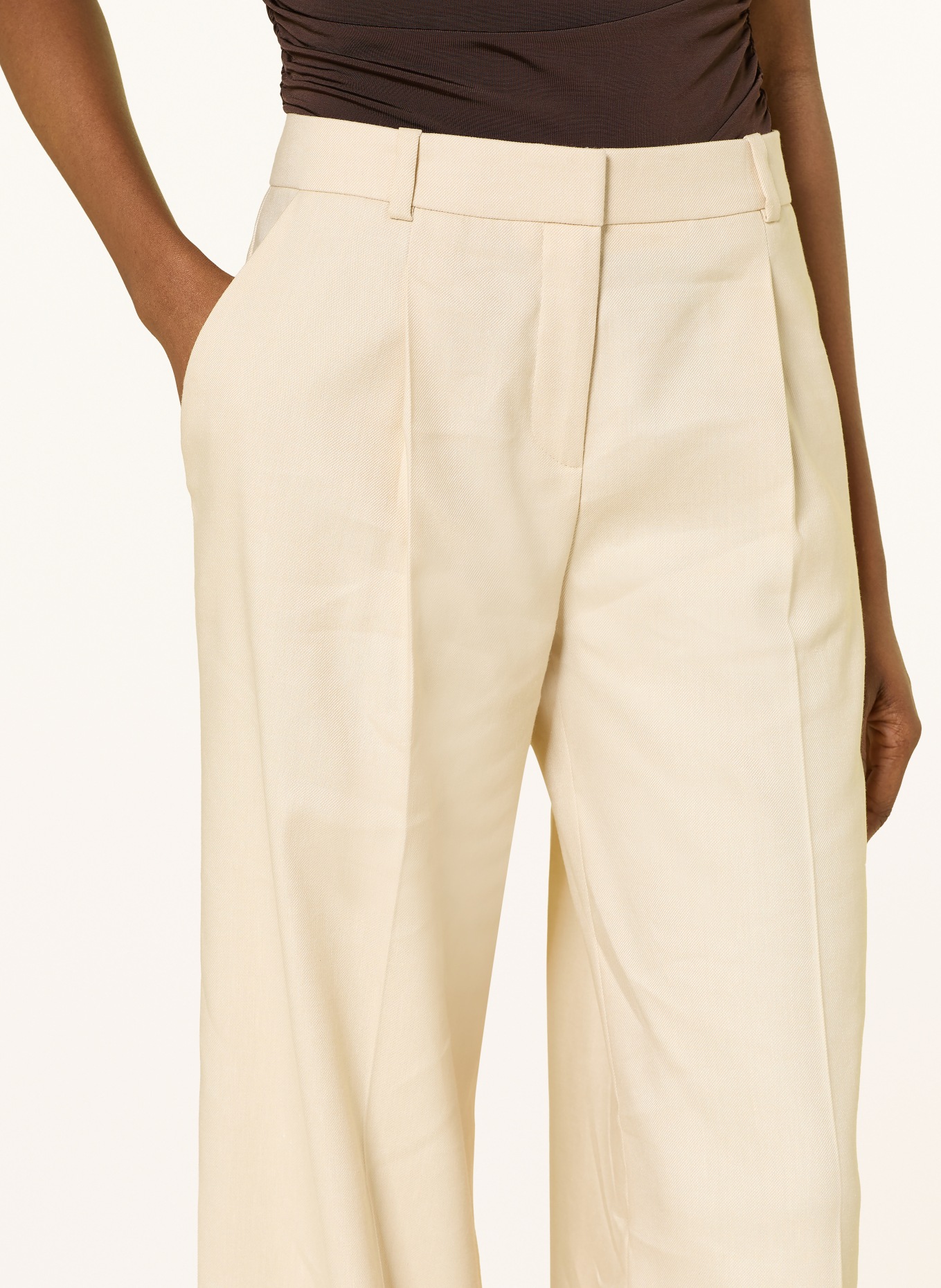 HUGO Marlene-broek HALATI: LICHTGEEL