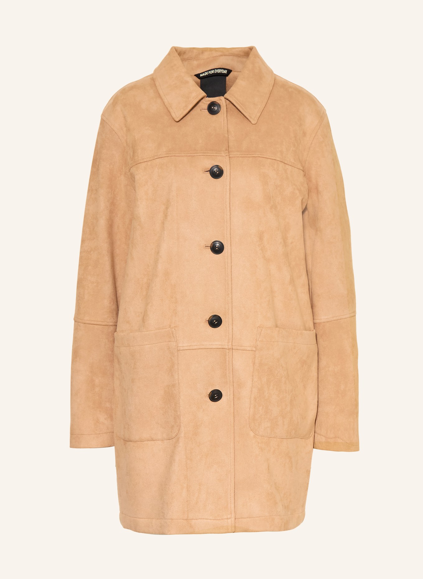 FUCHS SCHMITT Mantel in Lederoptik: CAMEL