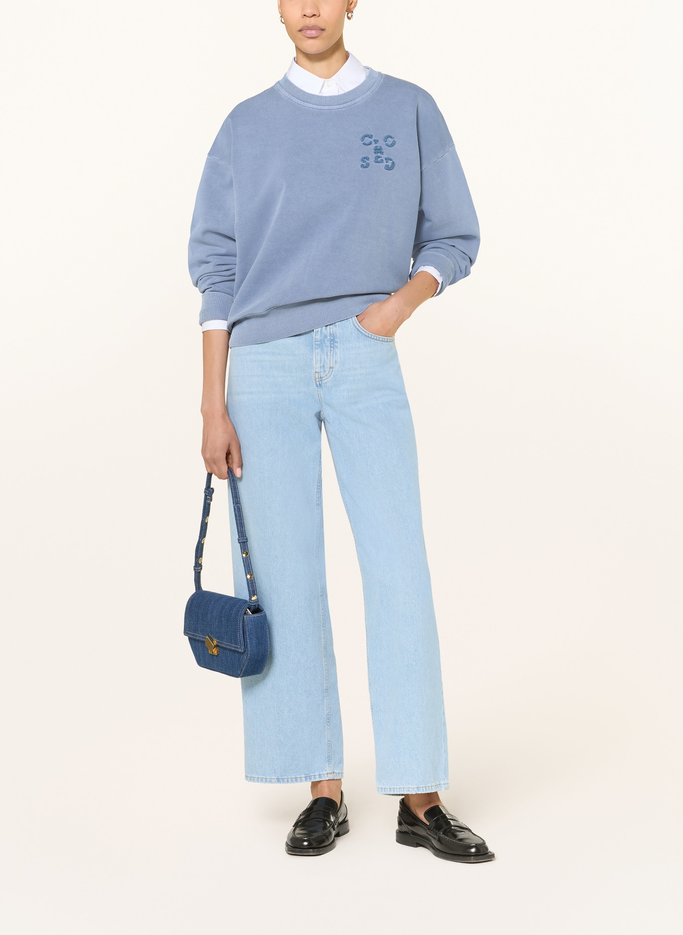 CLOSED sweatshirt: BLAUW