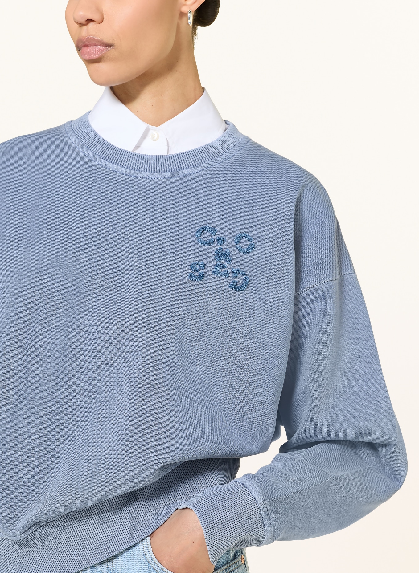 CLOSED sweatshirt: BLAUW
