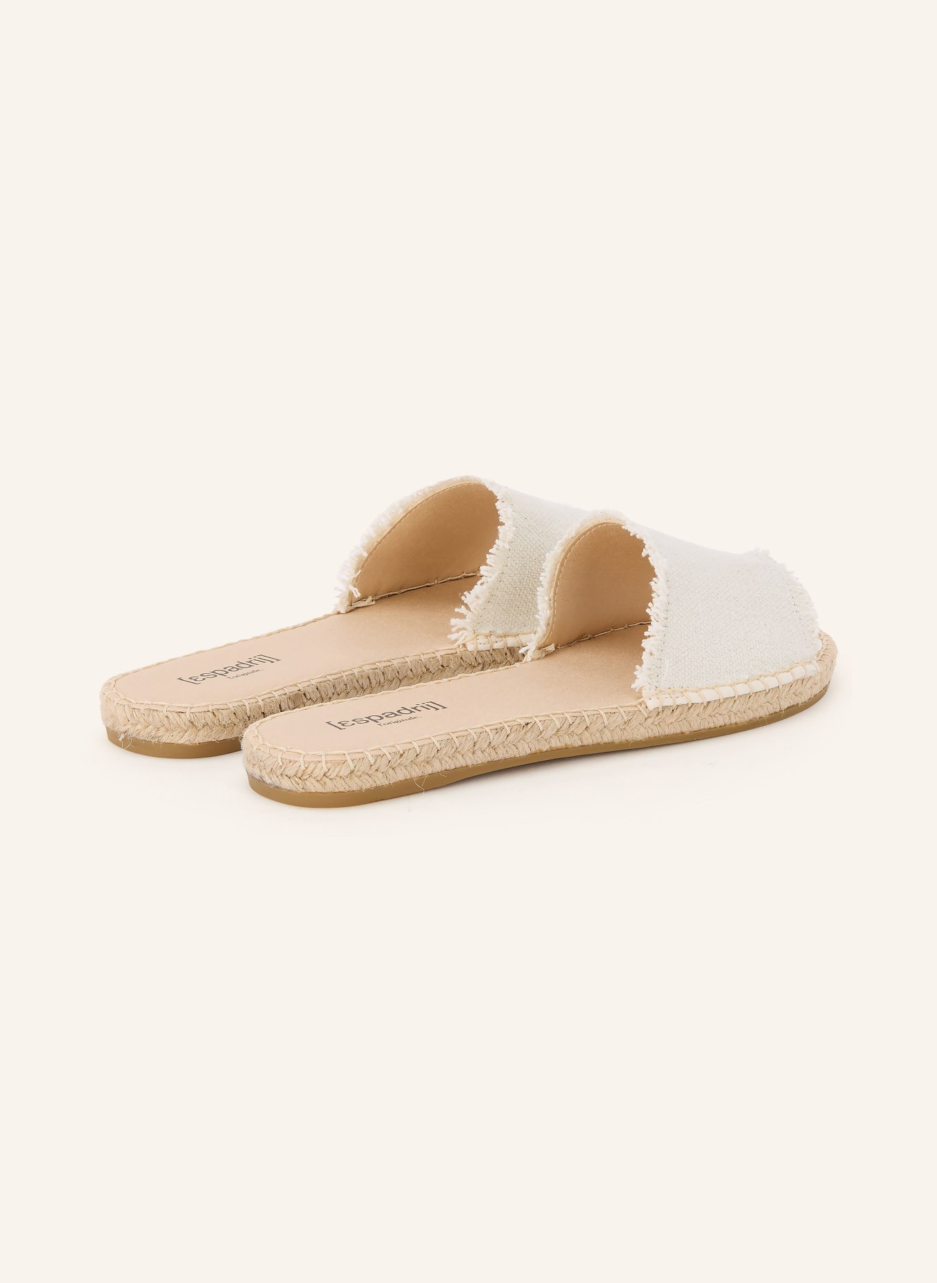espadrij l'originale Pantoletten PLAGE LINEN: CREME