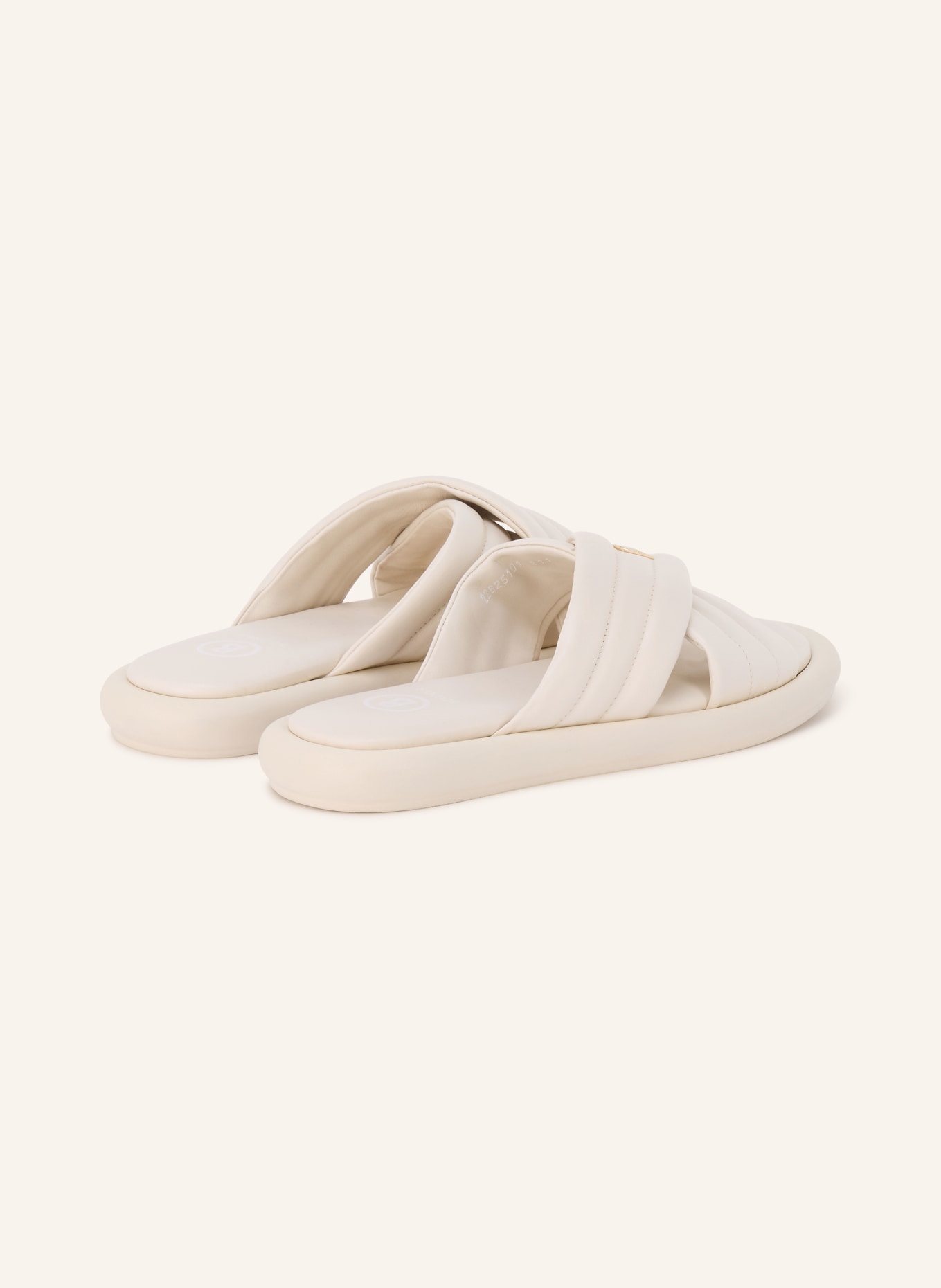 BOGNER Slippers PORTOFINO: CRÈME / GOUD