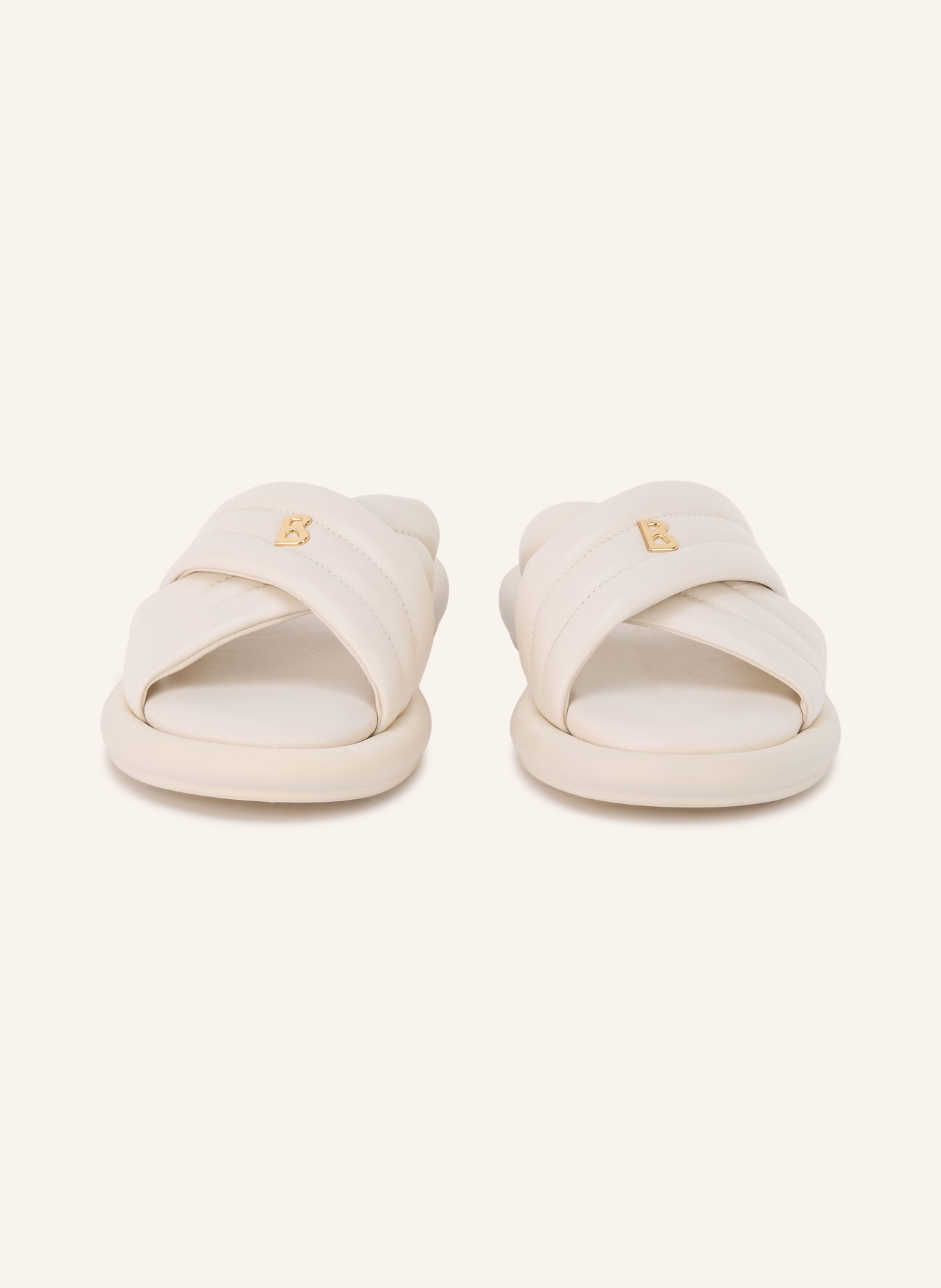 BOGNER Slippers PORTOFINO: CRÈME / GOUD