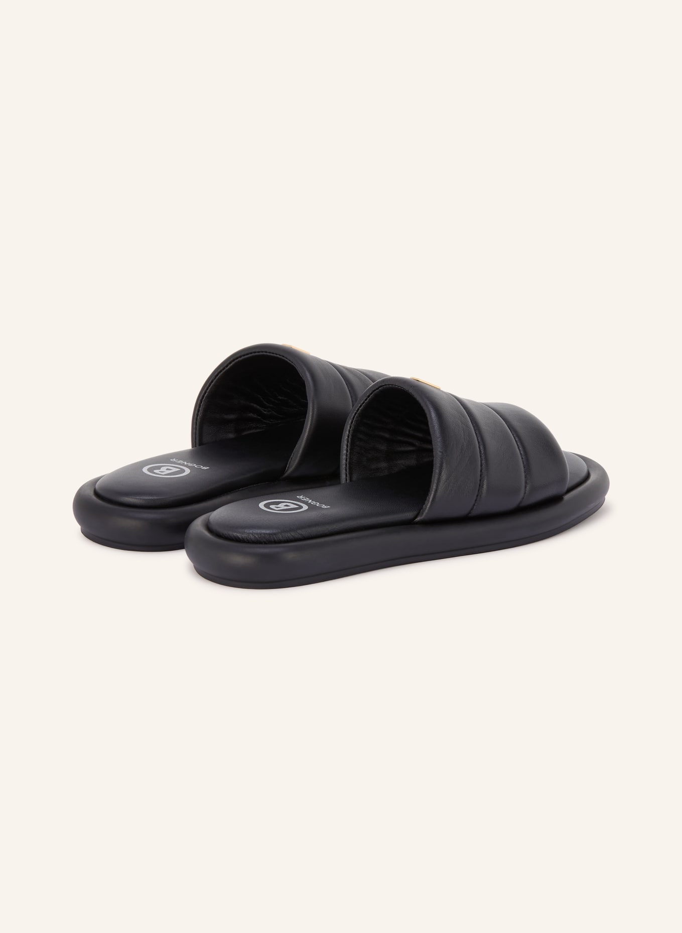 BOGNER Slippers PORTOFINO: ZWART / GOUD