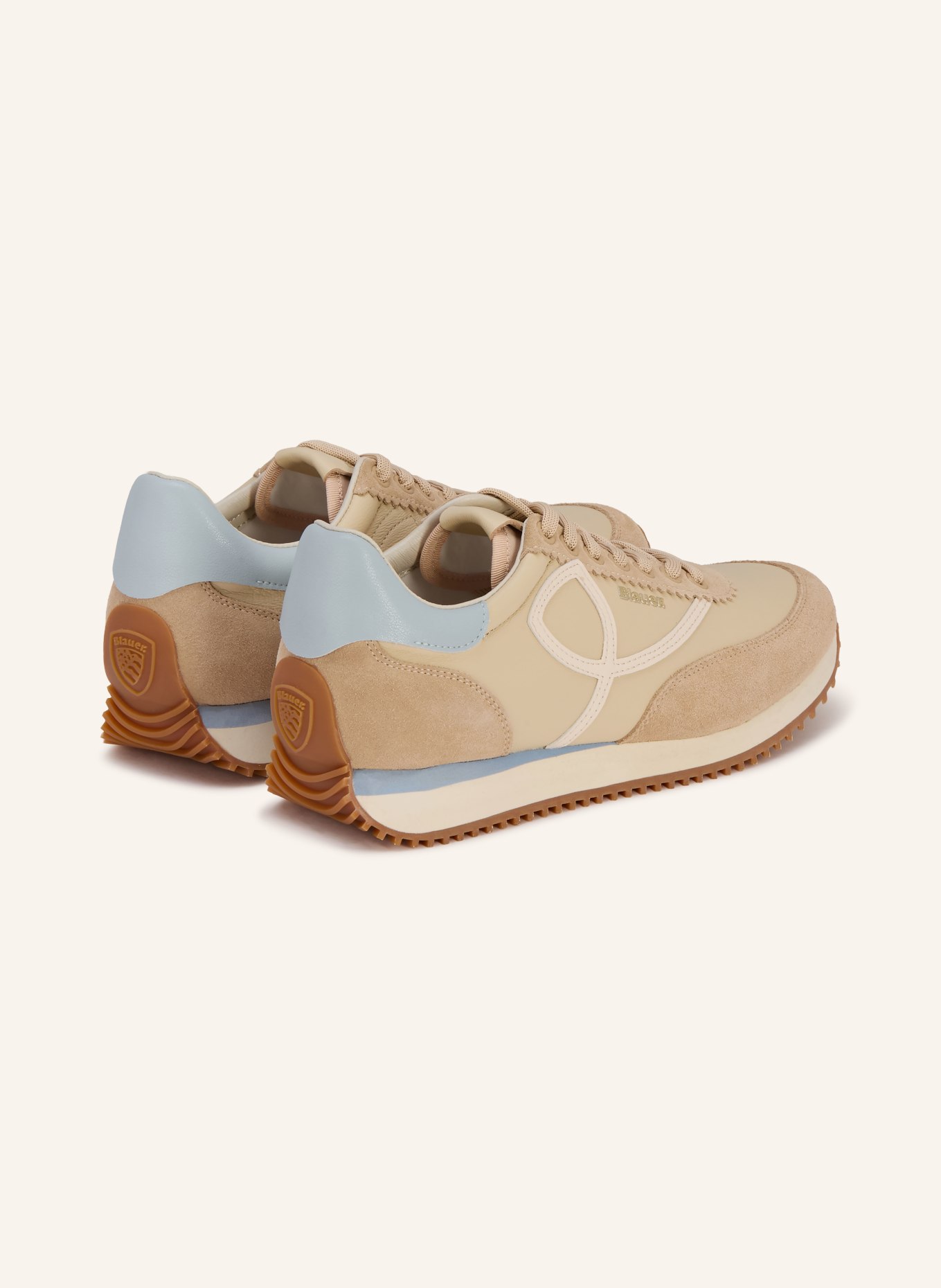 Blauer Sneaker LORAIN: BEIGE / HELLBLAU
