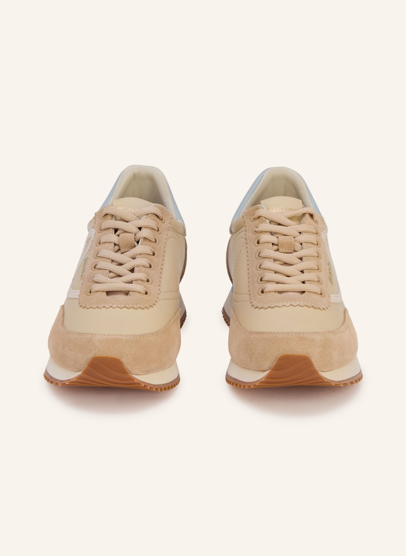 Blauer Sneaker LORAIN: BEIGE / HELLBLAU
