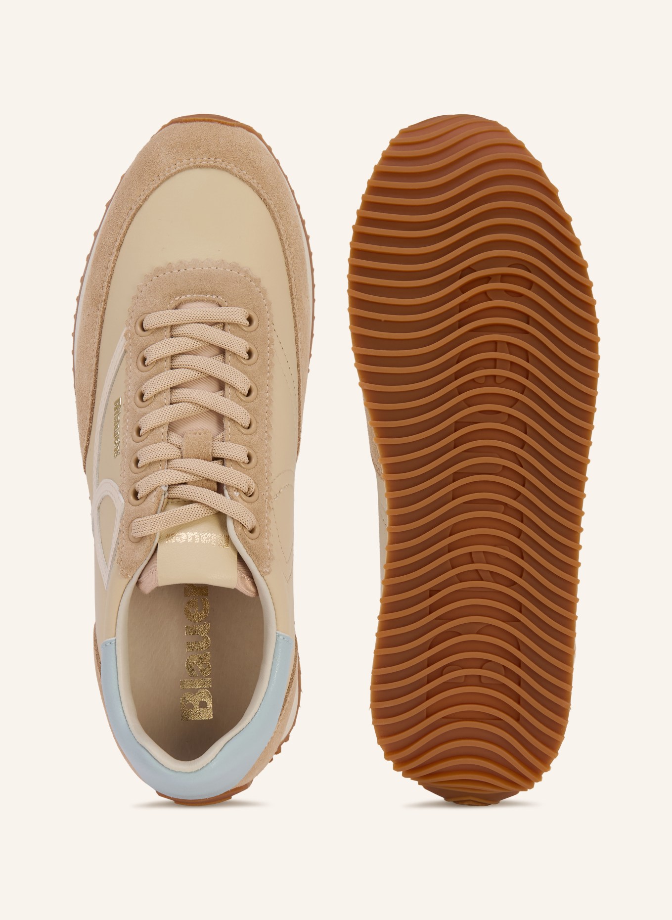 Blauer Sneaker LORAIN: BEIGE / HELLBLAU