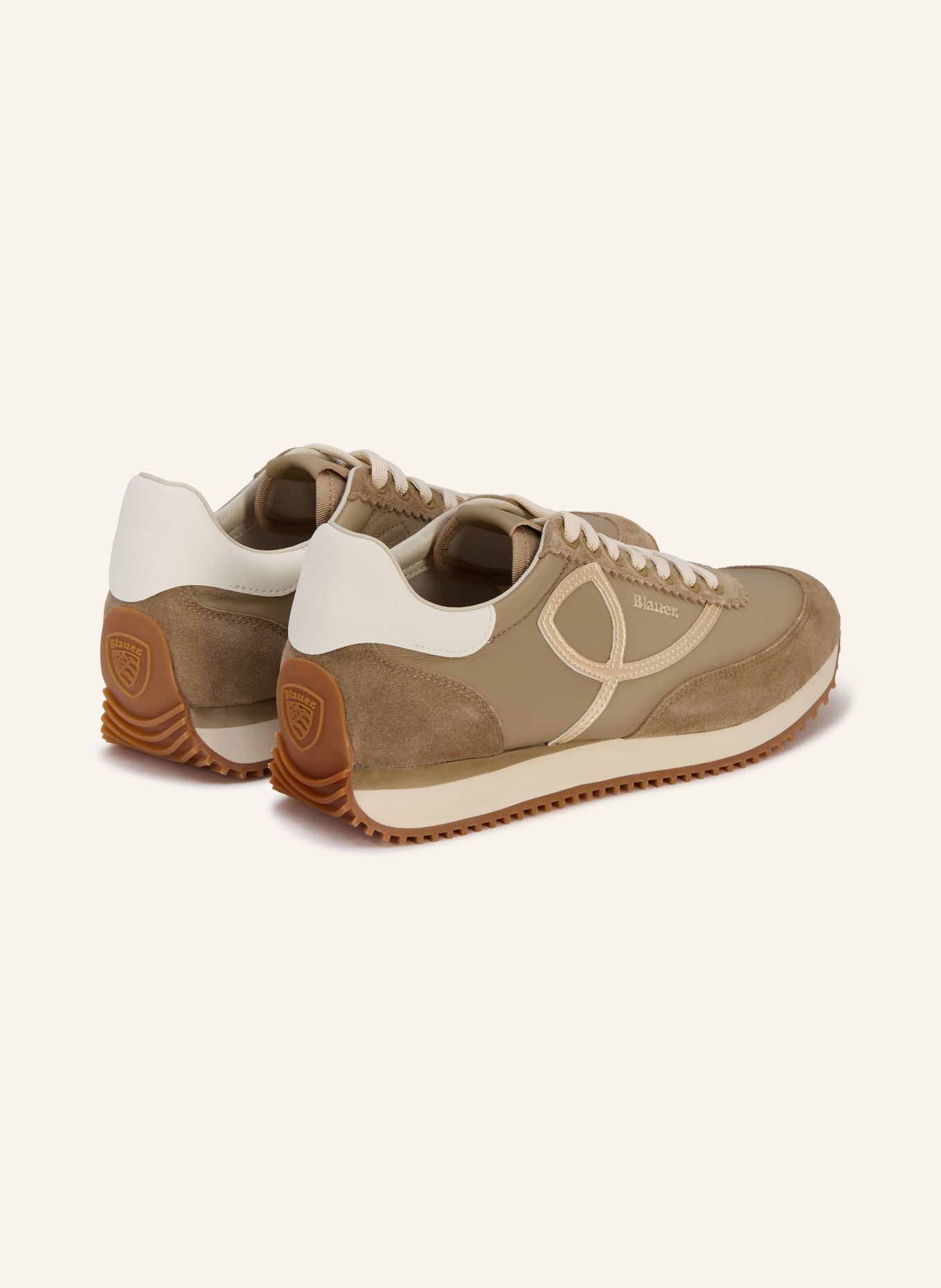 Blauer Sneakersy LORAIN: KHAKI / KREMOWY