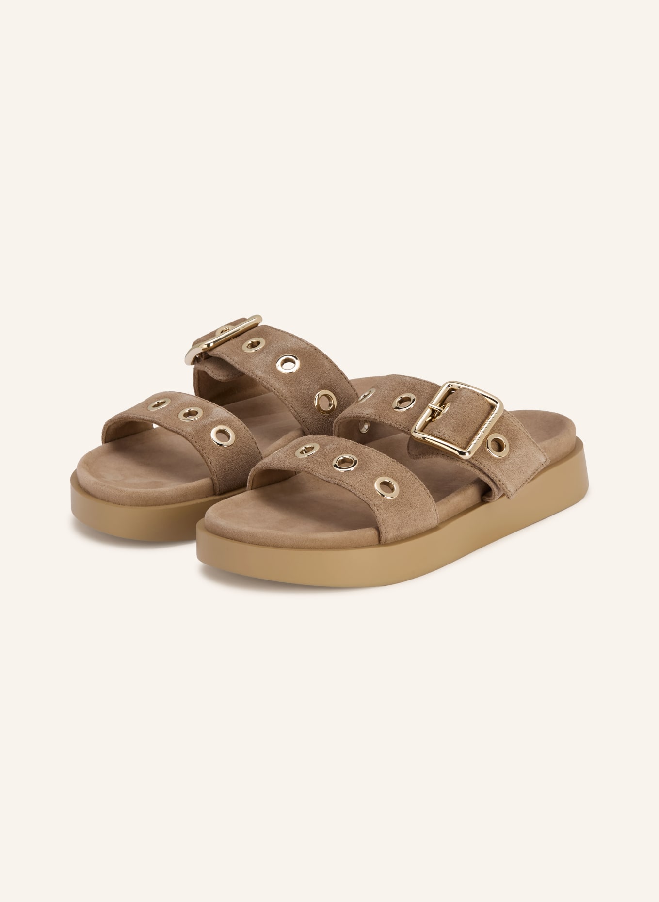 INUIKII Pantoletten TILDA: BEIGE / GOLD