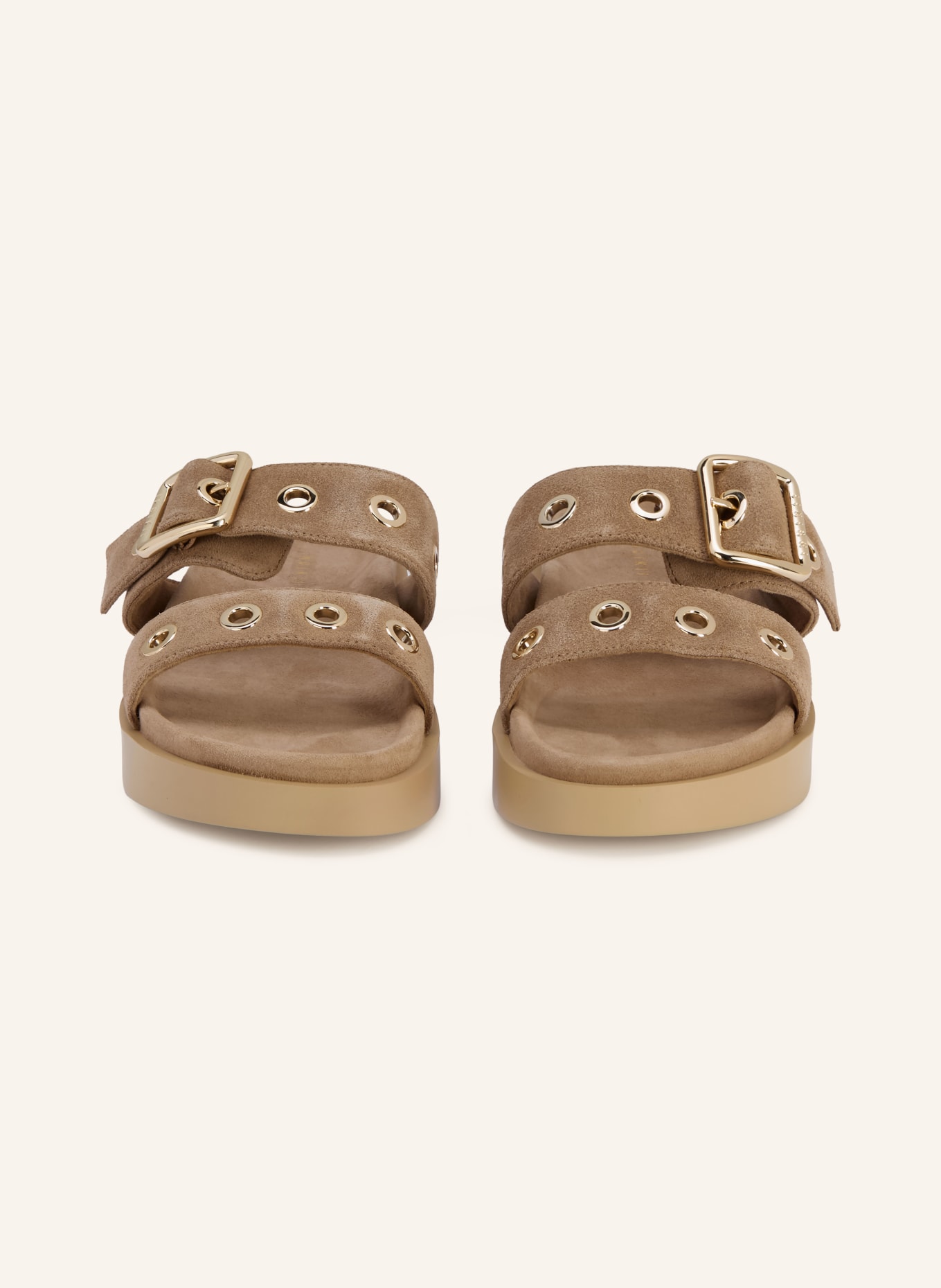 INUIKII Pantoletten TILDA: BEIGE / GOLD