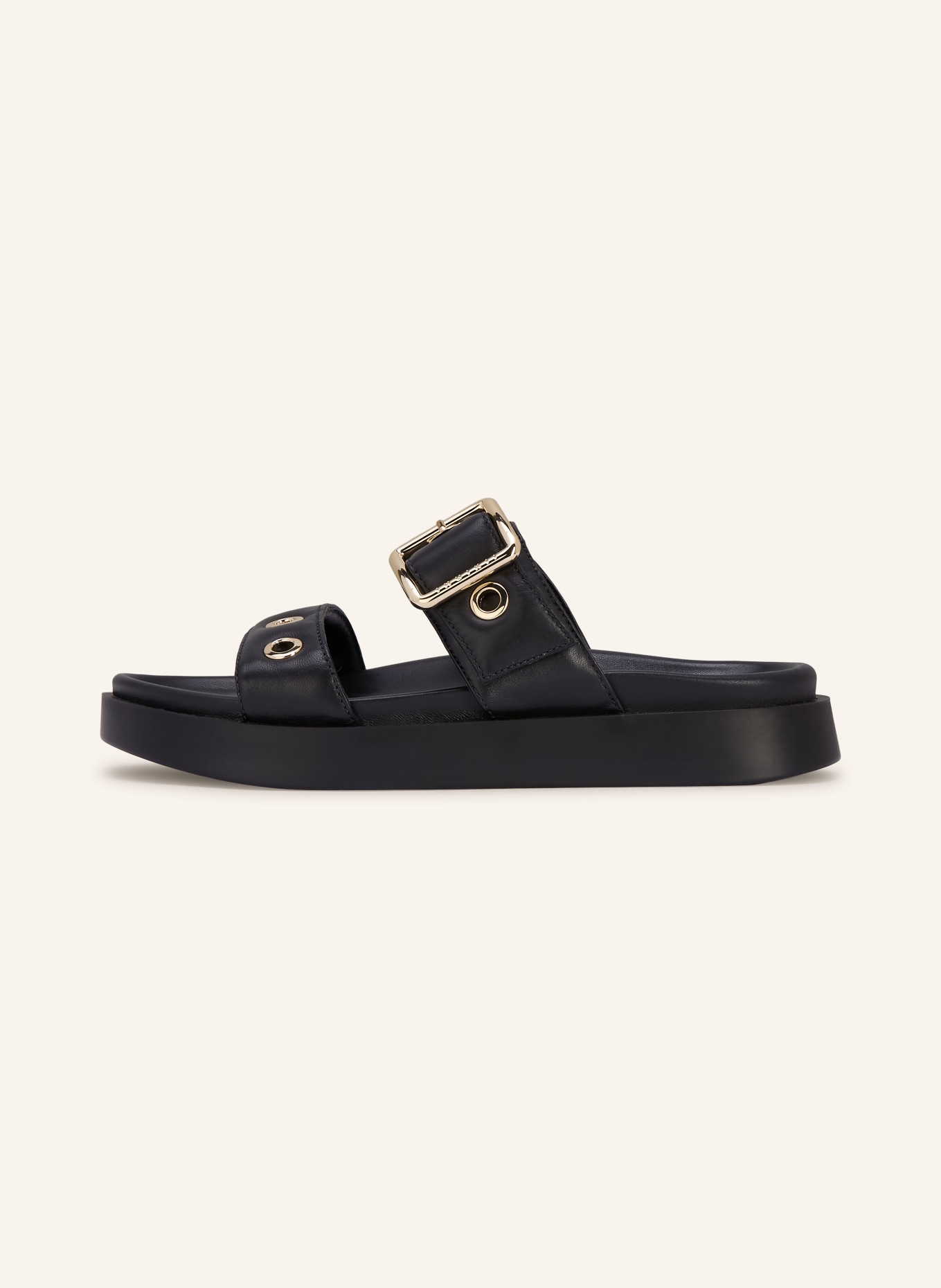 INUIKII Mules TILDA: NOIR / OR