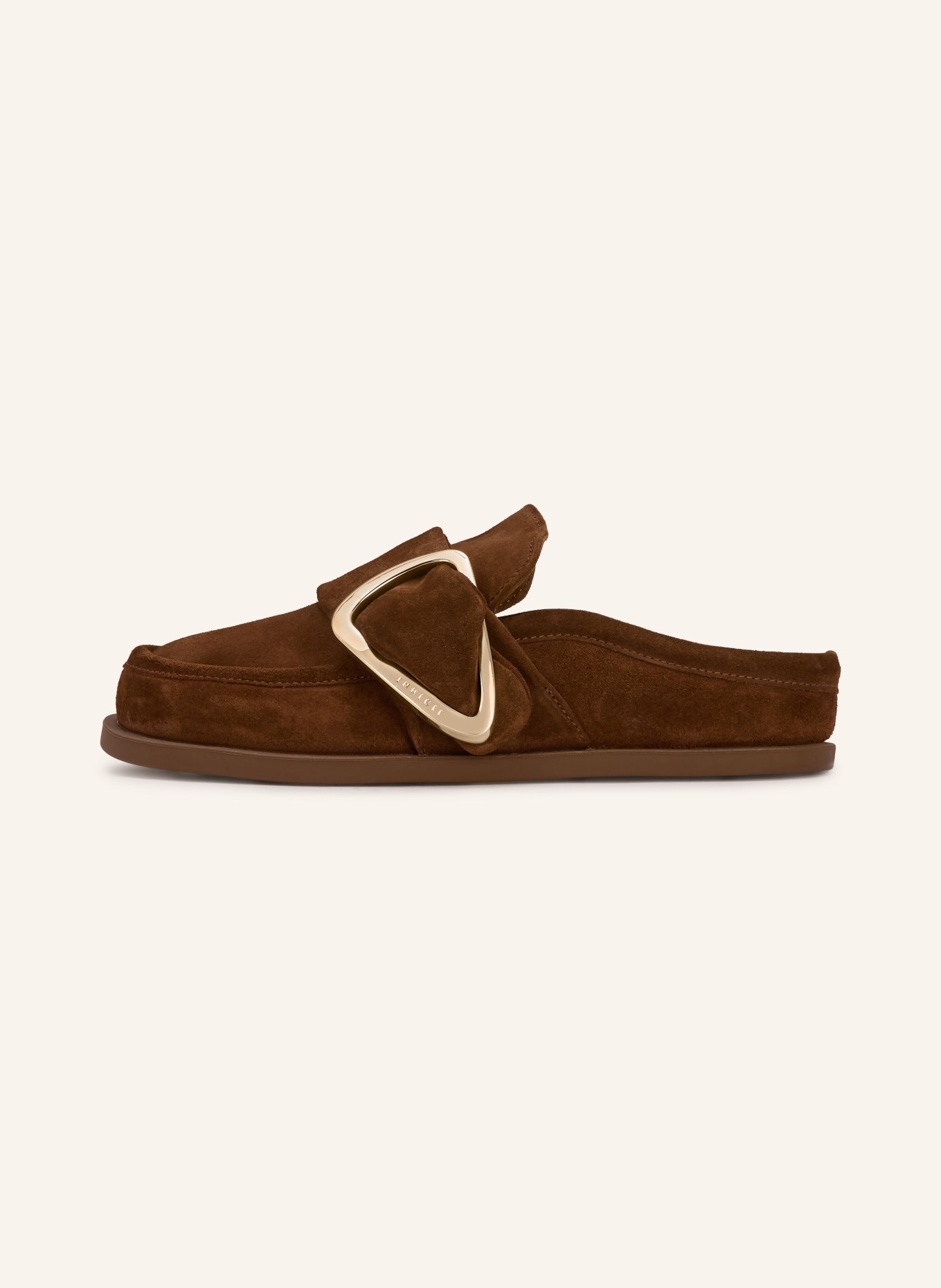 INUIKII mules: BROWN / GOLD