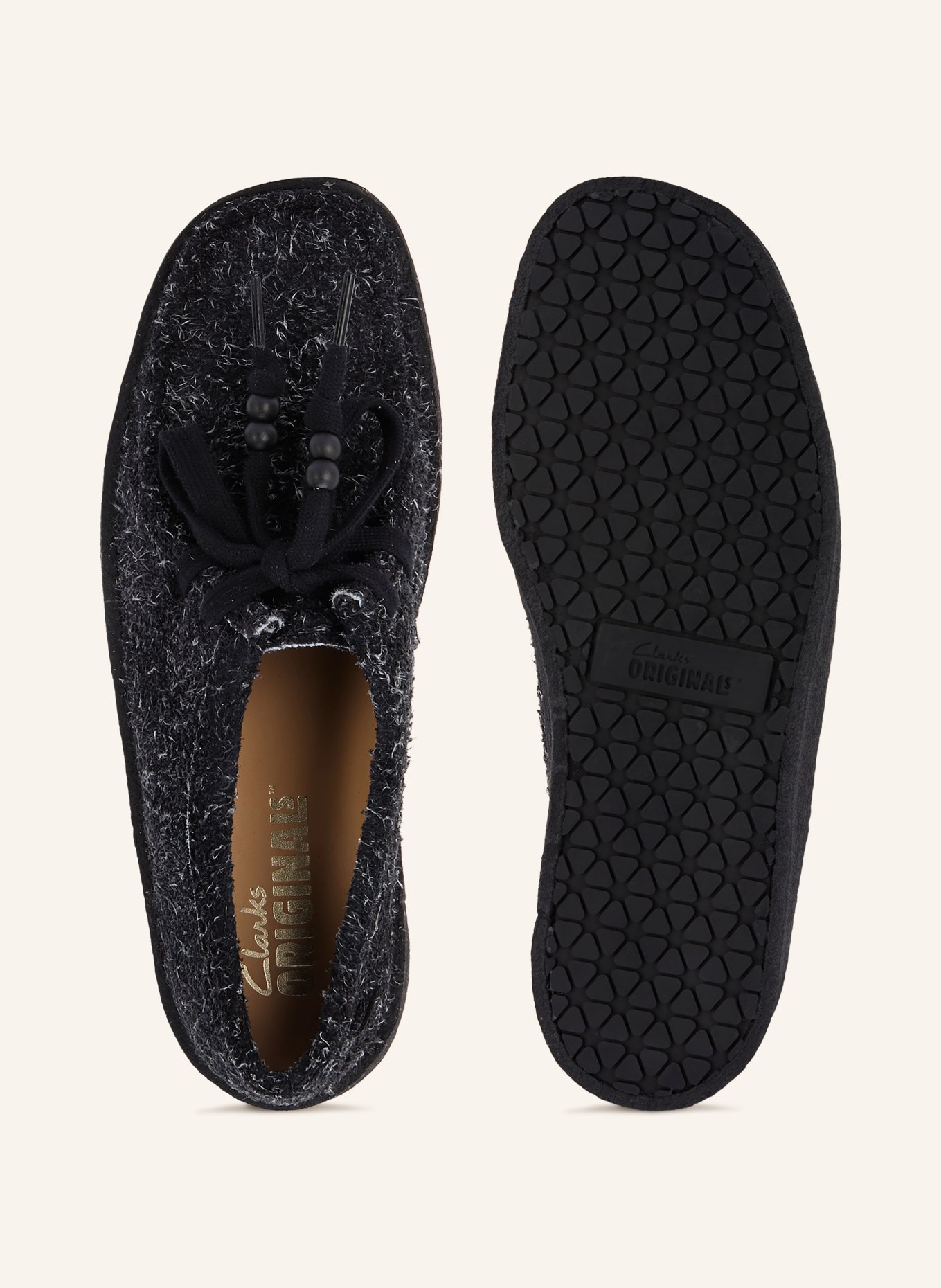 Clarks ORIGINALS Mocassins WALLABEE: ZWART / GRIJS