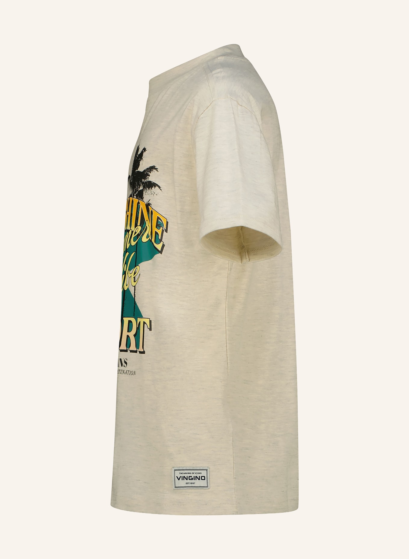 VINGINO Tričko HEID: BÉŽOVÁ / TMAVĚ ŽLUTÁ / TMAVĚ ZELENÁ