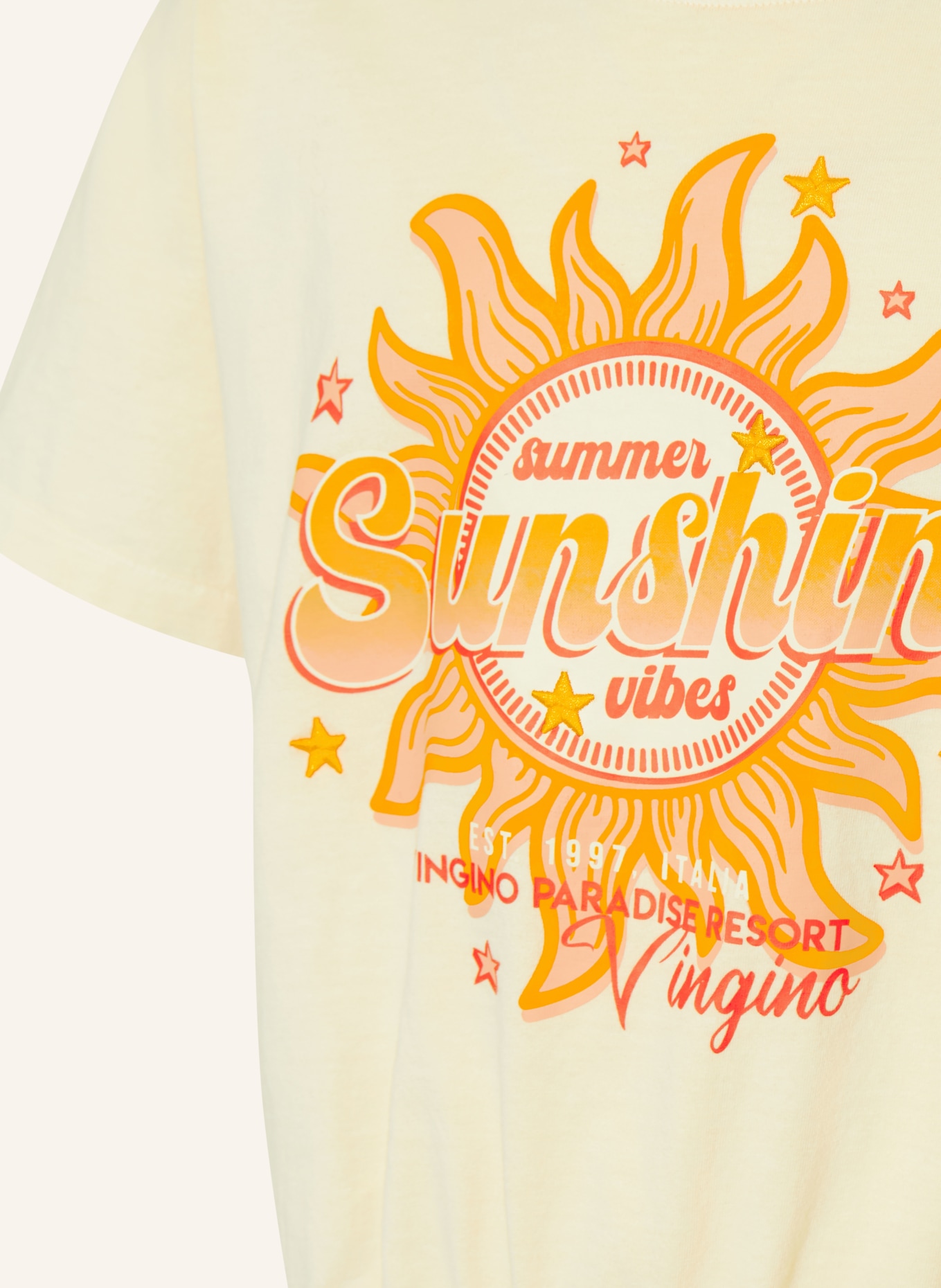 VINGINO T-shirt HELIZA: ÉCRU / ROUGE / ORANGE