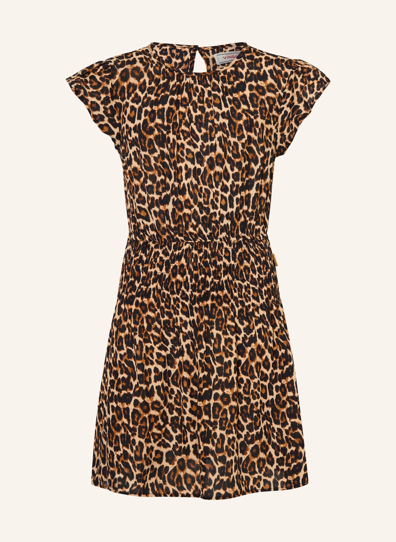 VINGINO Kleid PINA: BRAUN / HELLORANGE / SCHWARZ