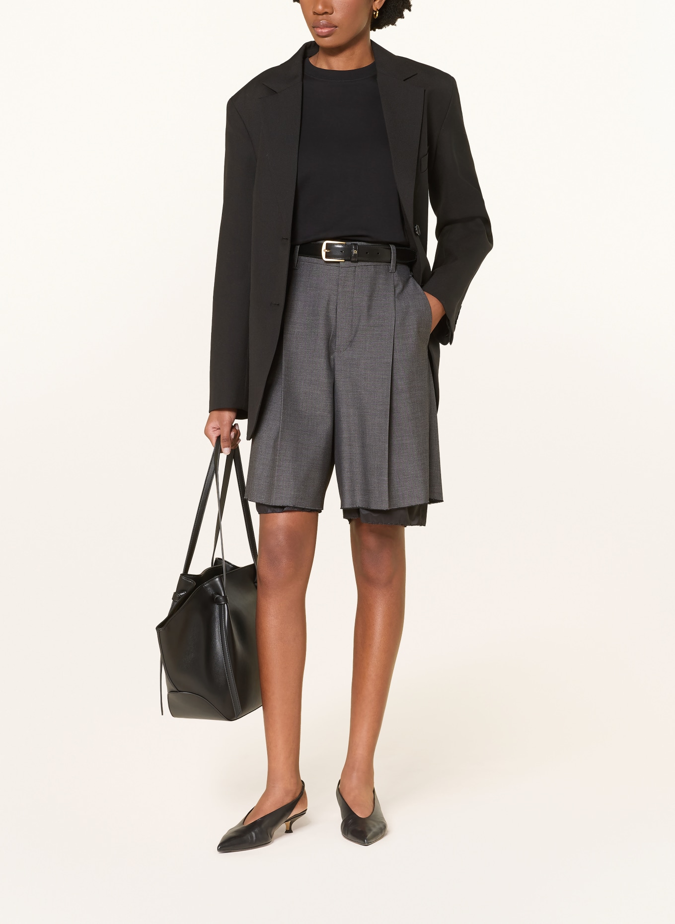 ROSSI Bermudas ROMI: DUNKELGRAU / SCHWARZ