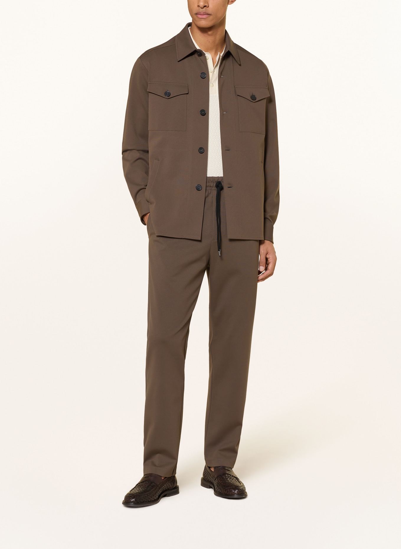 HARRIS WHARF LONDON Chino Regular Fit: BRAUN