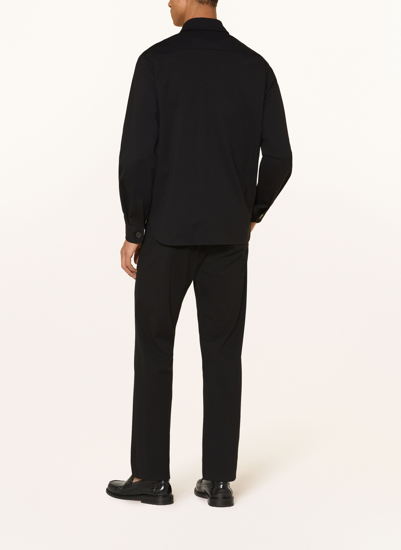 HARRIS WHARF LONDON Chino Regular Fit: SCHWARZ