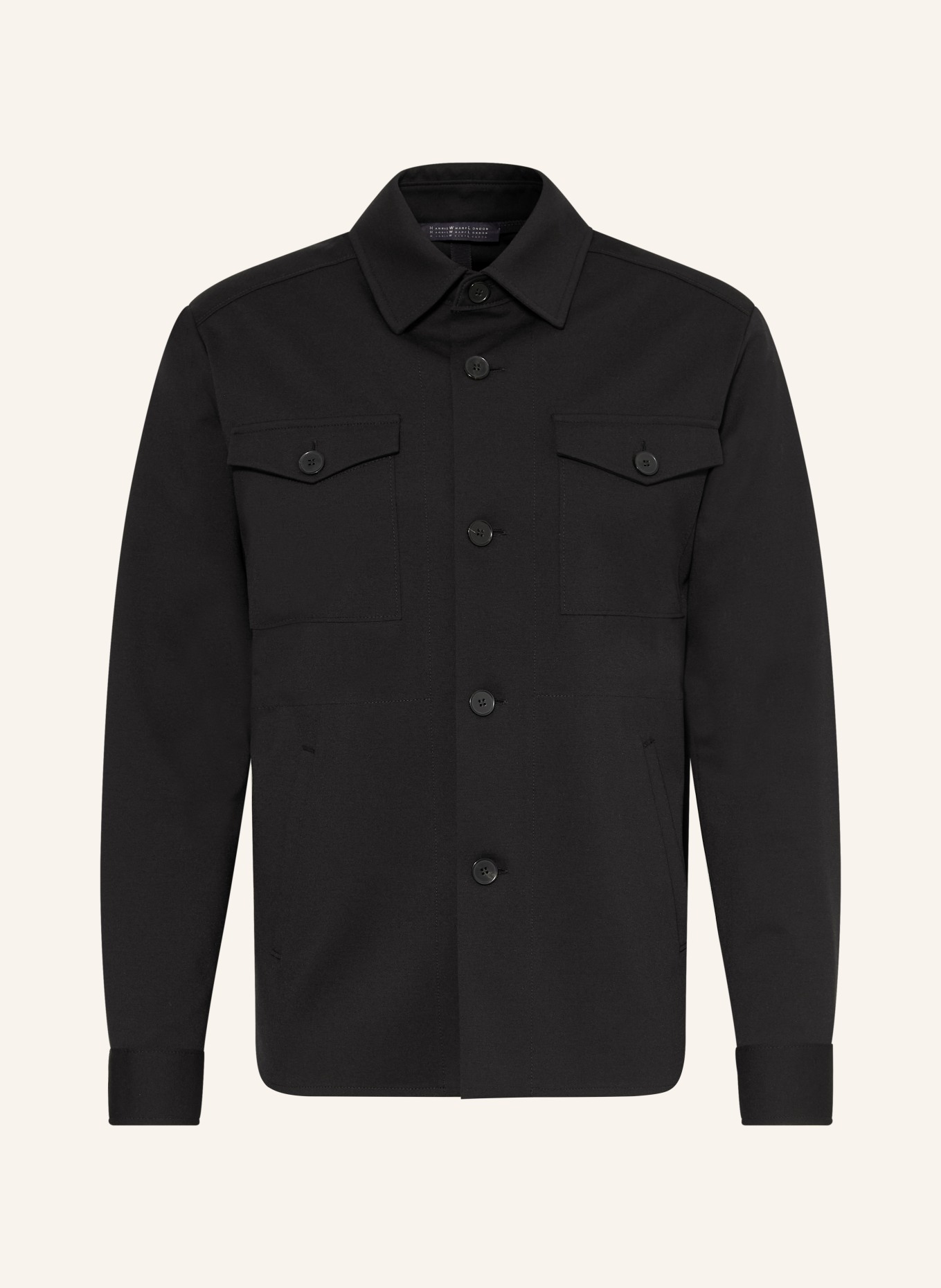 HARRIS WHARF LONDON Jersey-Overjacket: SCHWARZ