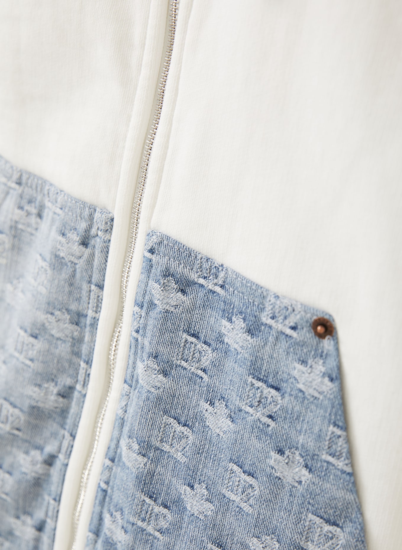 DSQUARED2 Sweat jacket in a mix of materials: WHITE