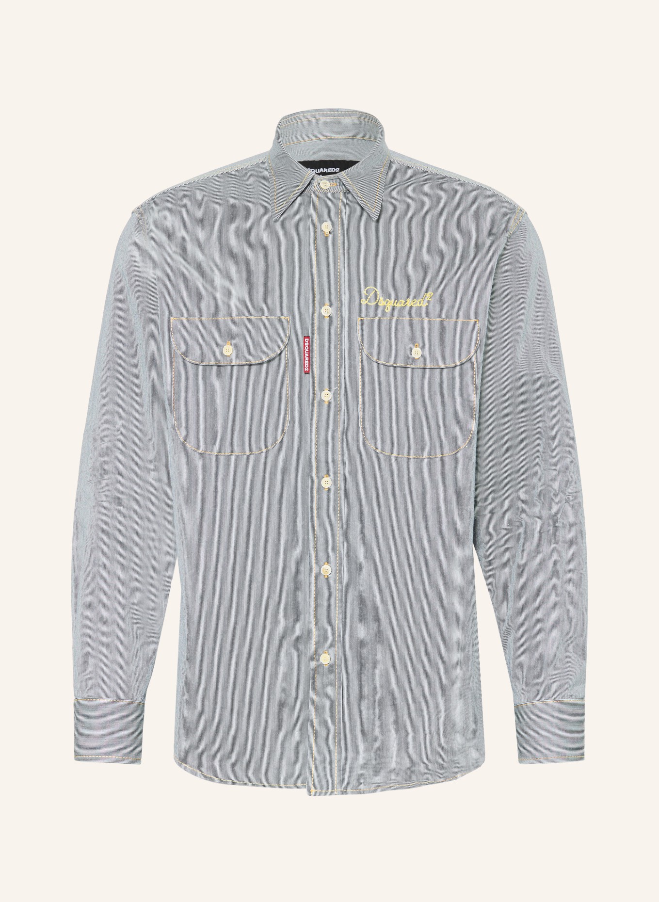 DSQUARED2 Hemd Comfort Fit: BLAU / WEISS