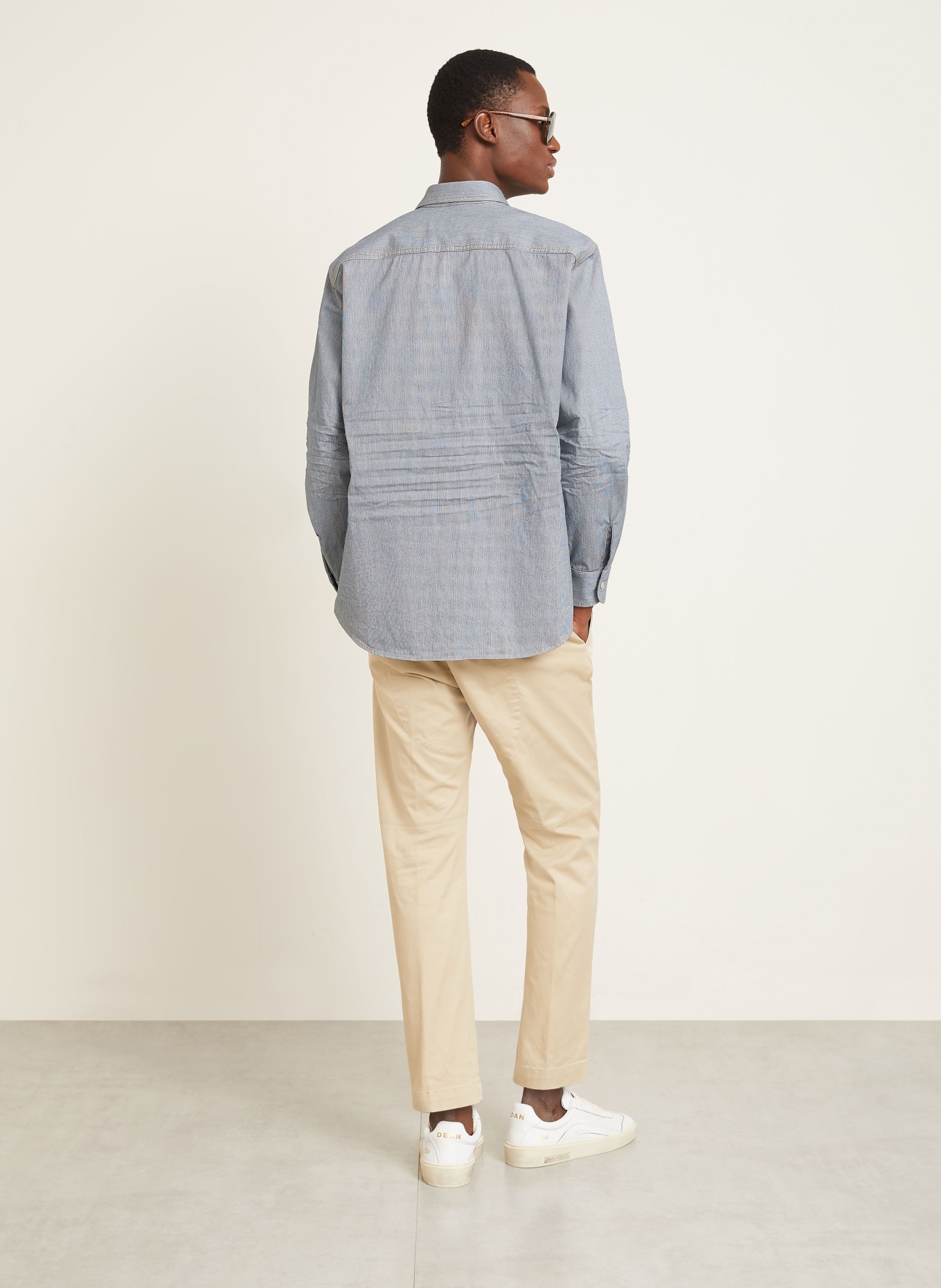 DSQUARED2 Hemd Comfort Fit: BLAU / WEISS