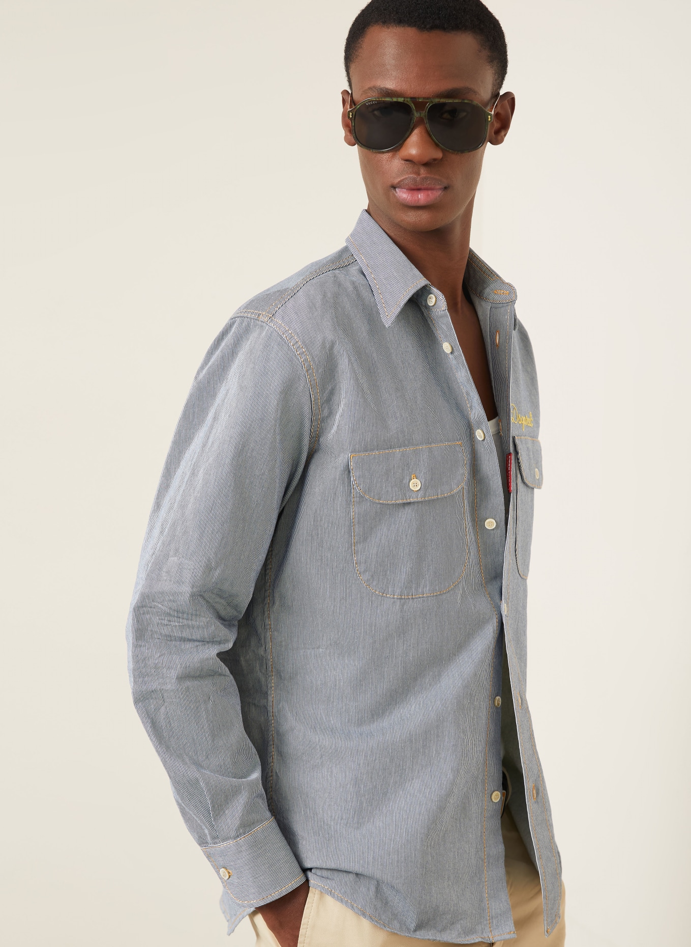 DSQUARED2 Hemd Comfort Fit: BLAU / WEISS