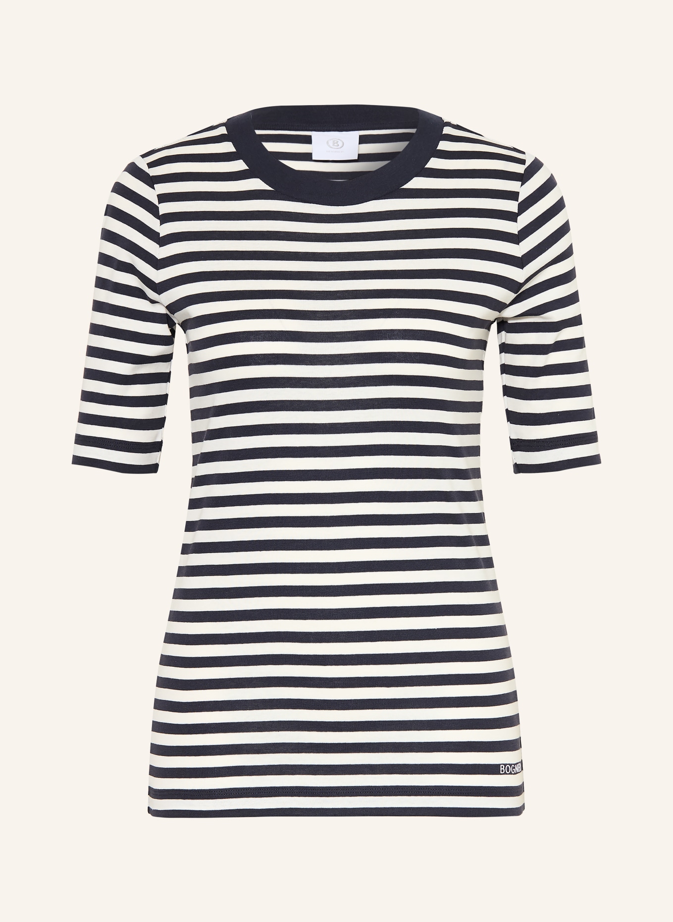 BOGNER T-shirt NIKINI: BLEU FONCÉ / BLANC