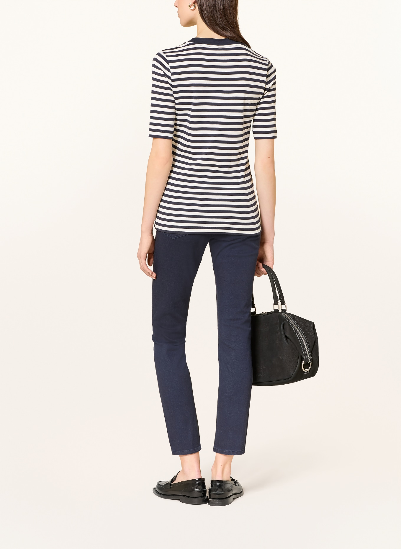 BOGNER T-shirt NIKINI: BLEU FONCÉ / BLANC